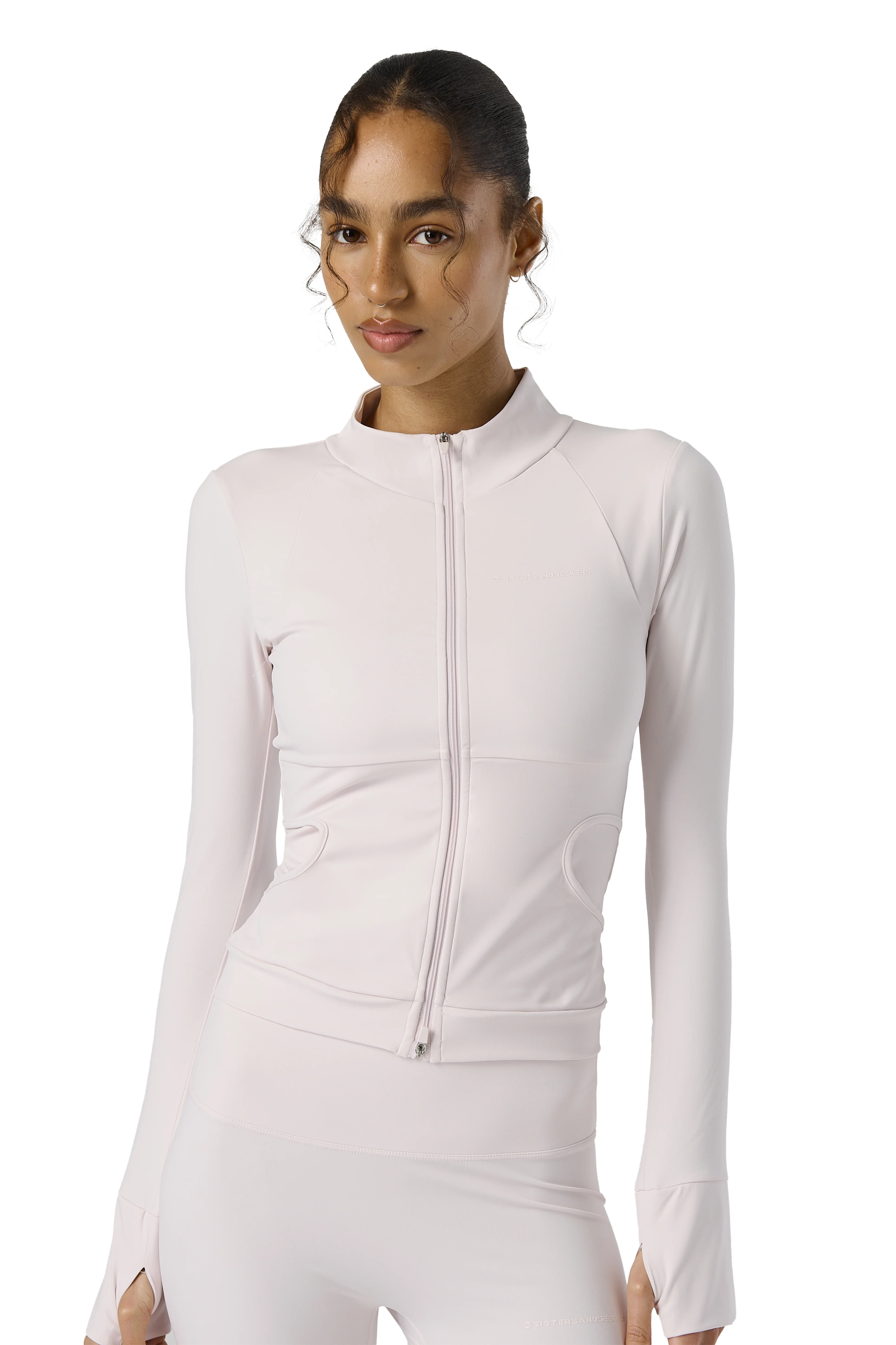 Active Zip Up in Soft Pink - Image 6