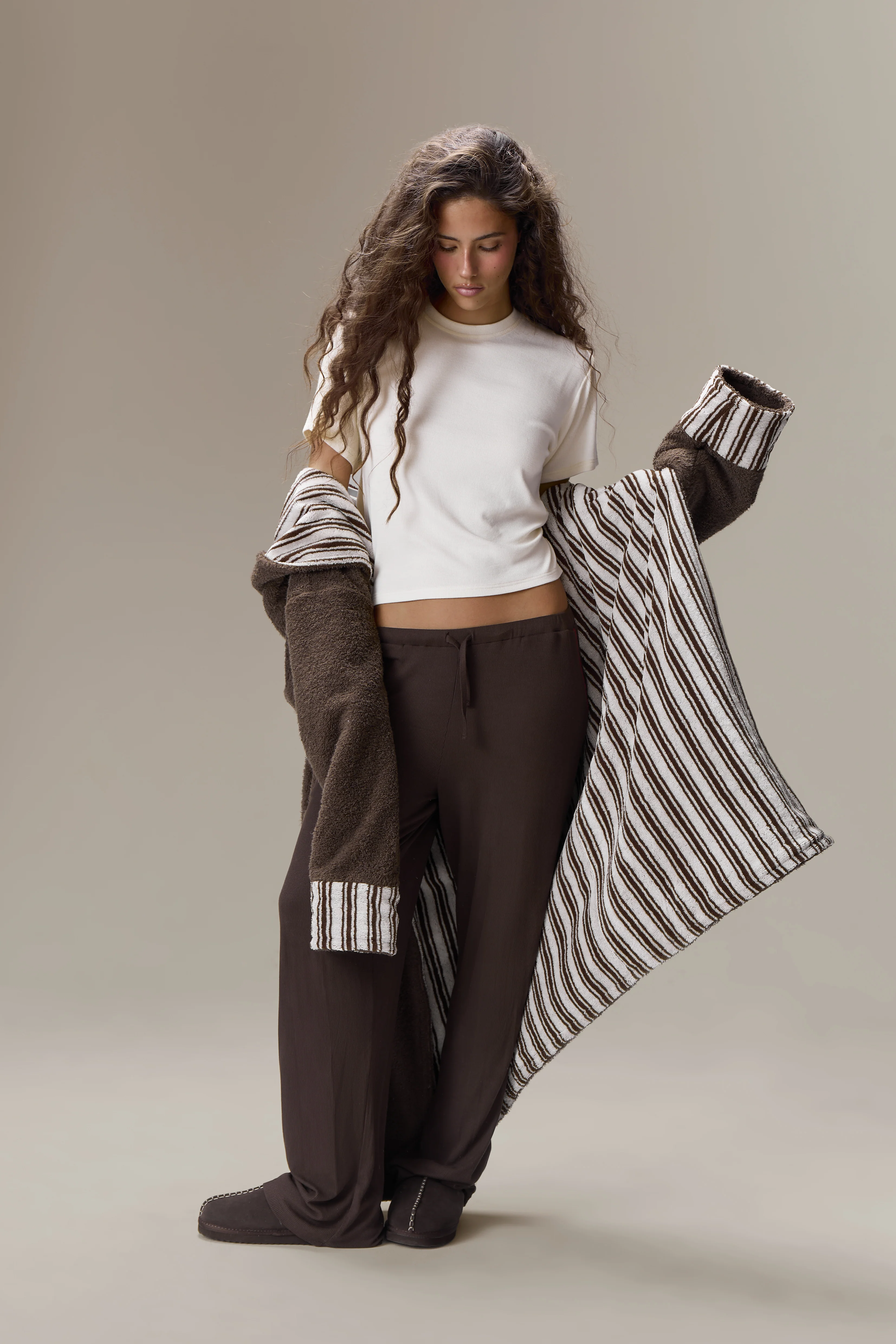 Seekers Sleepwear Modal Jersey Tee in Cream - Image 6