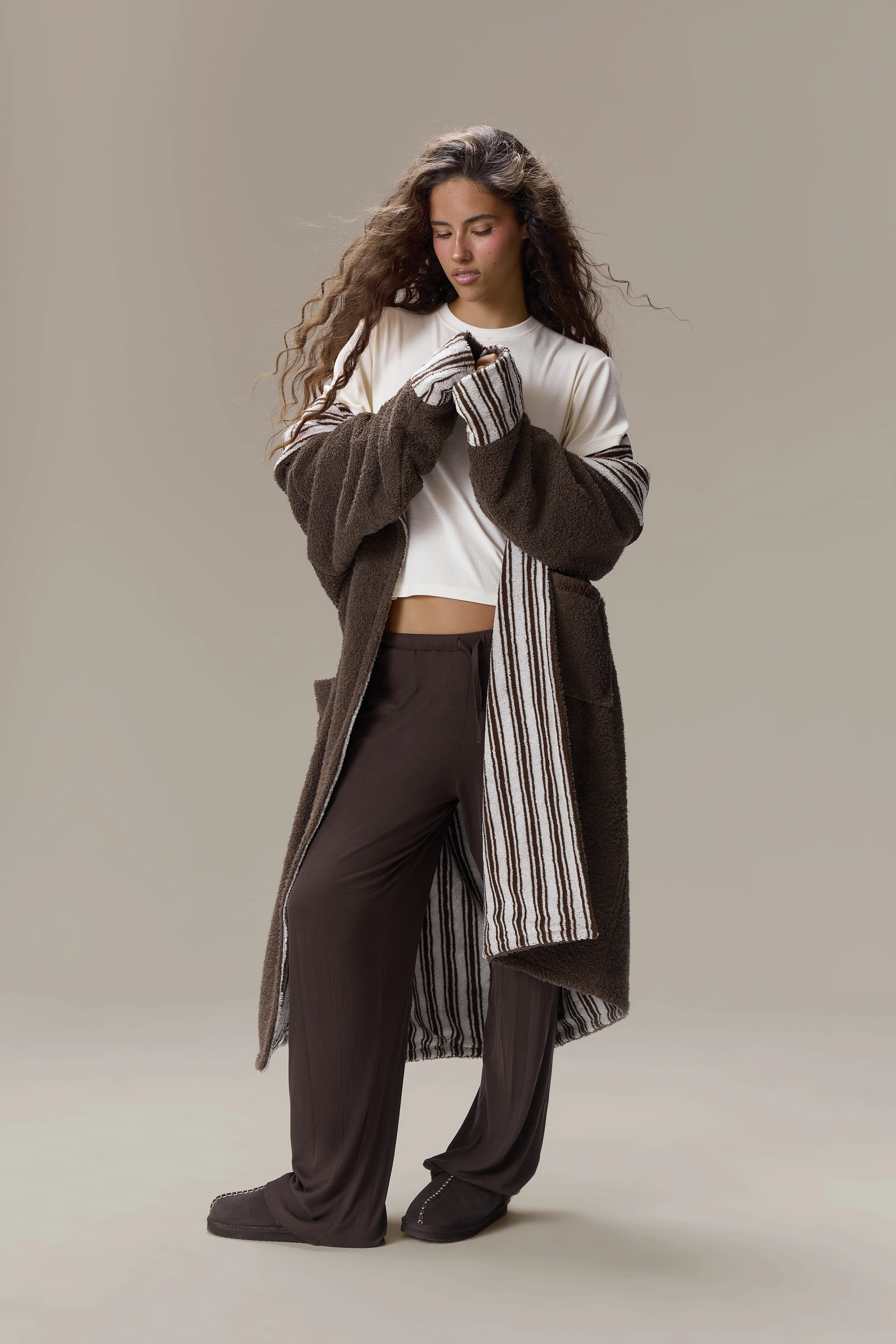 Seekers Sleepwear Modal Jersey Tee in Cream - Image 7