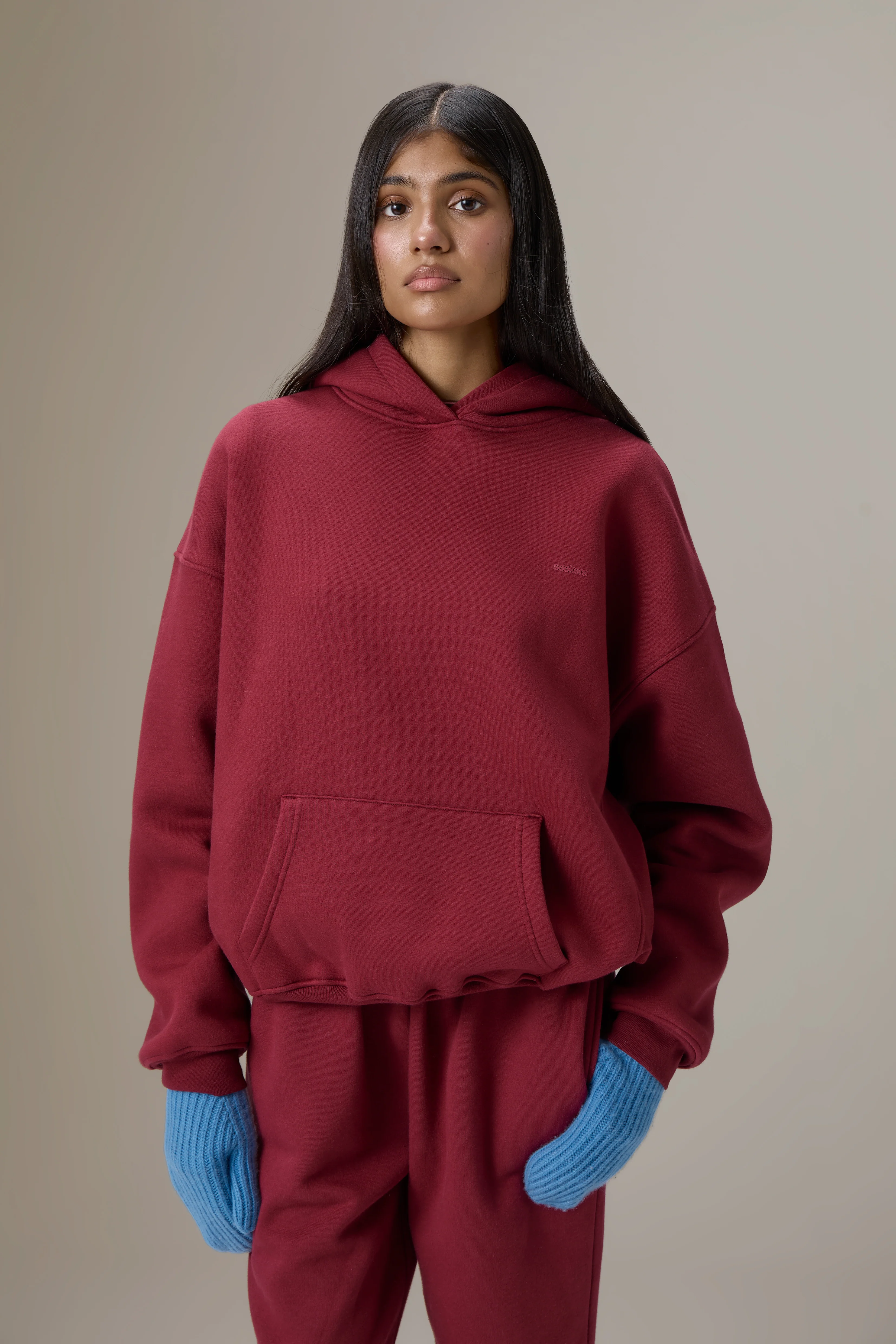Seekers Classic Hoodie in Burgundy - Image 7