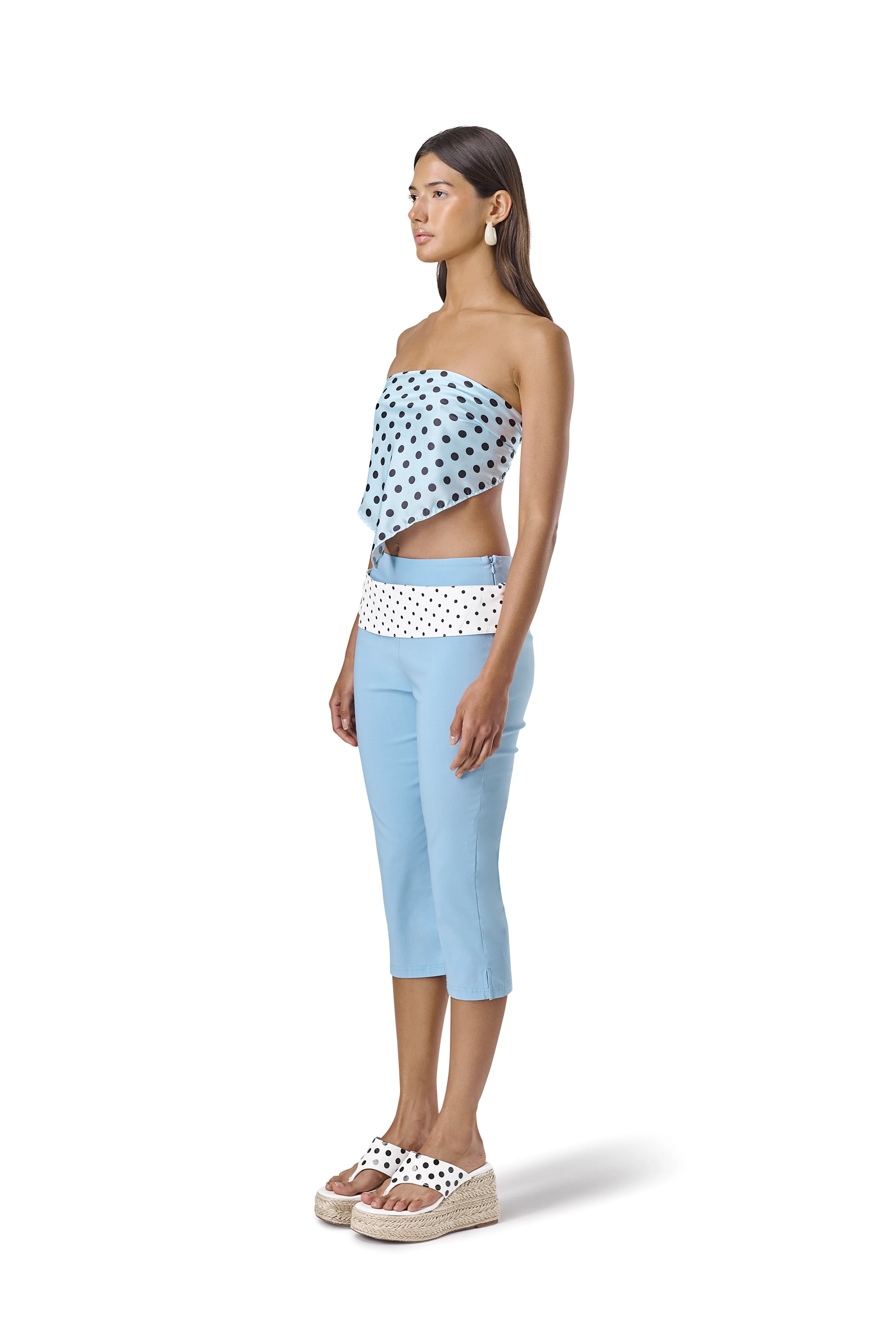 Darla Capri Pants in Powder Blue - Image 3