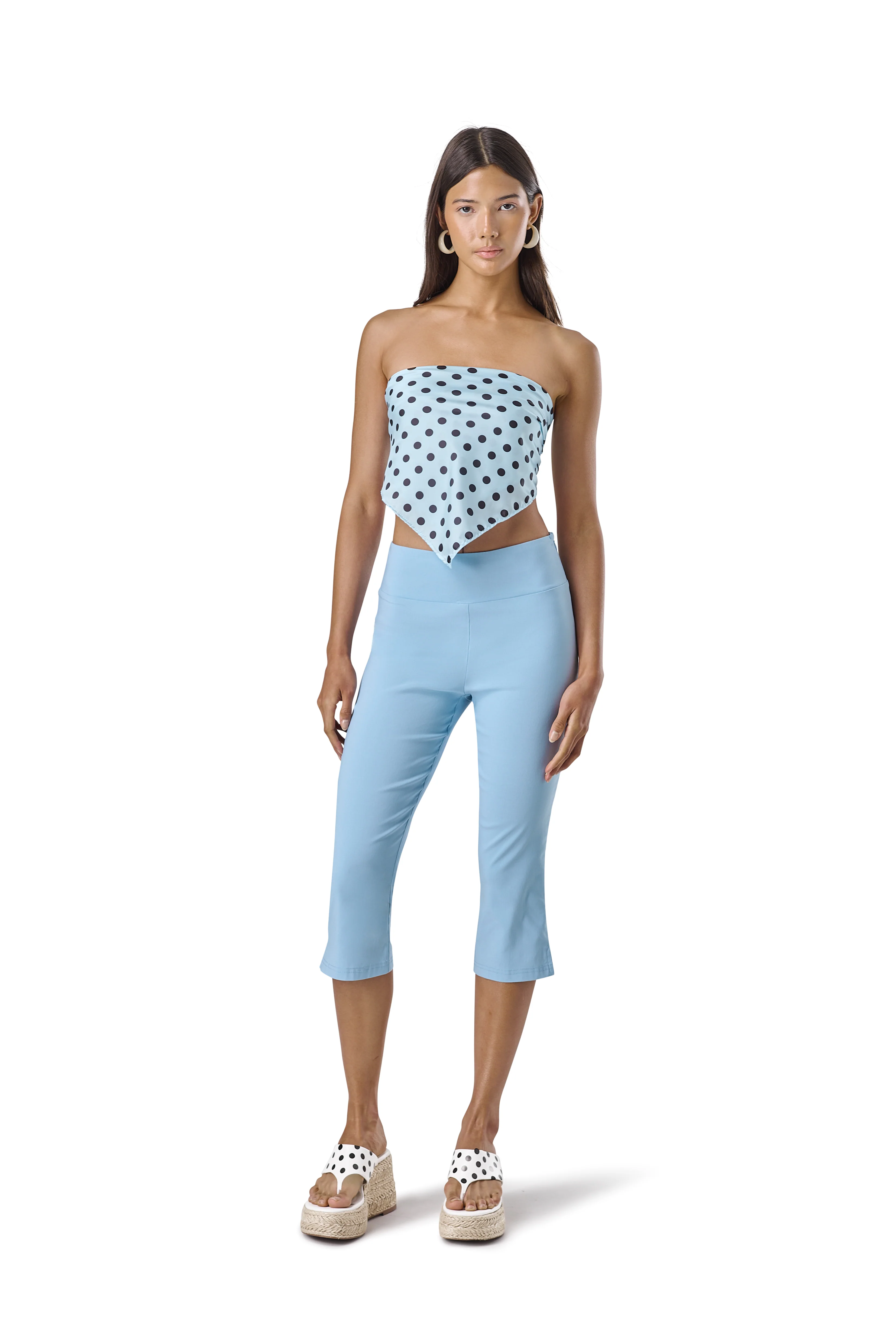 Darla Capri Pants in Powder Blue - Image 6