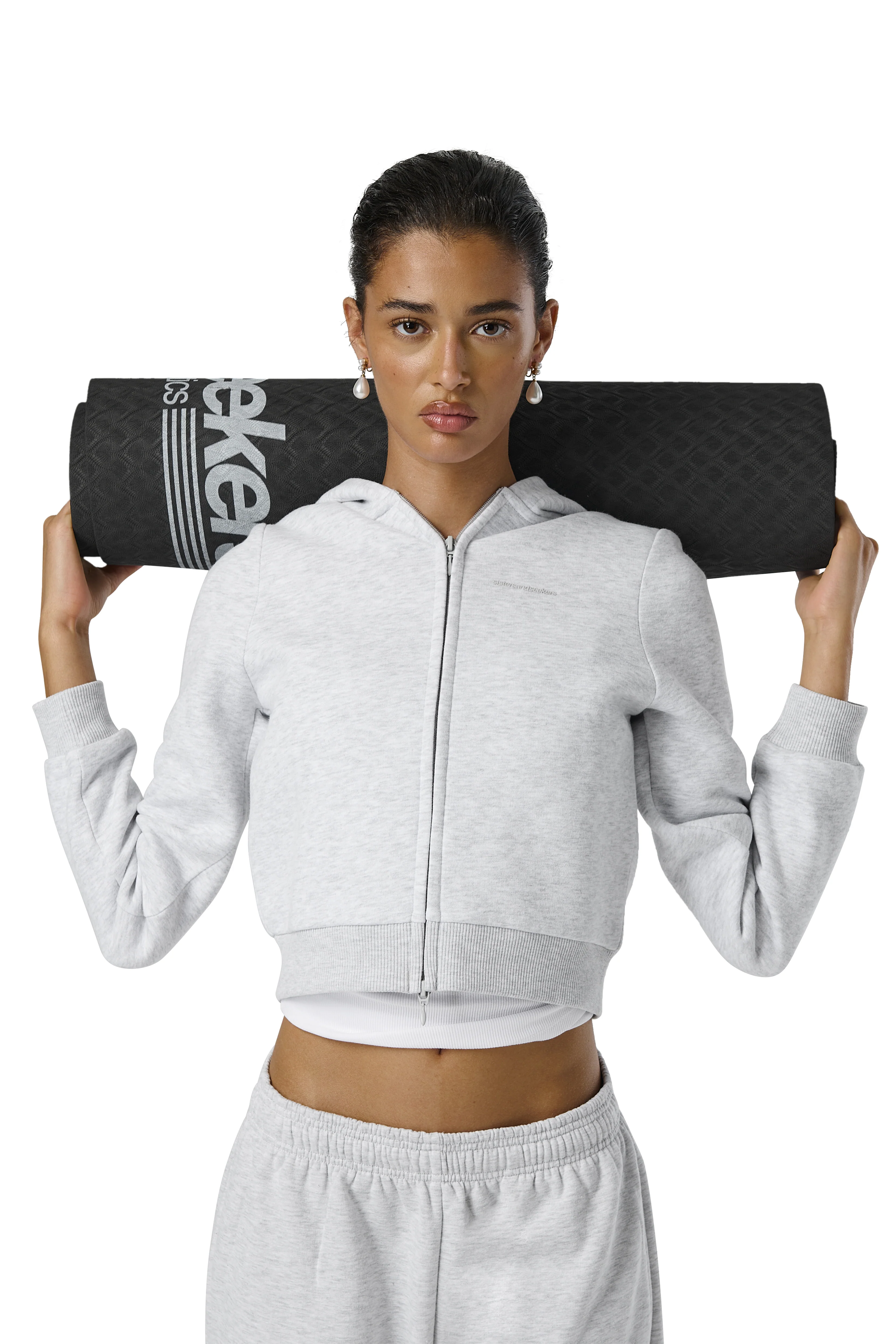 Fitted Zip up Hoodie in Passive - Image 11