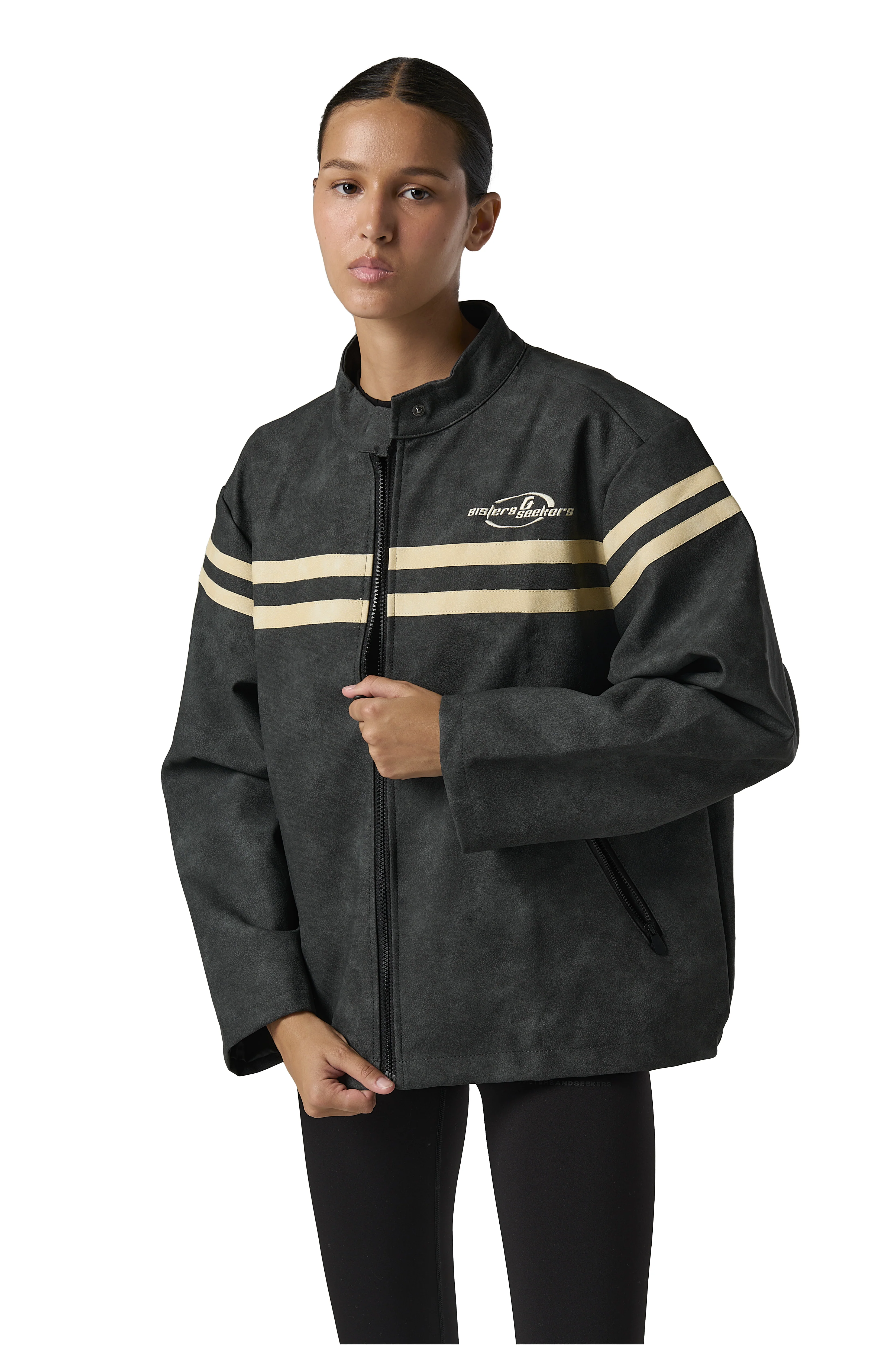 Grandpa Vegan Biker Jacket - Image 4