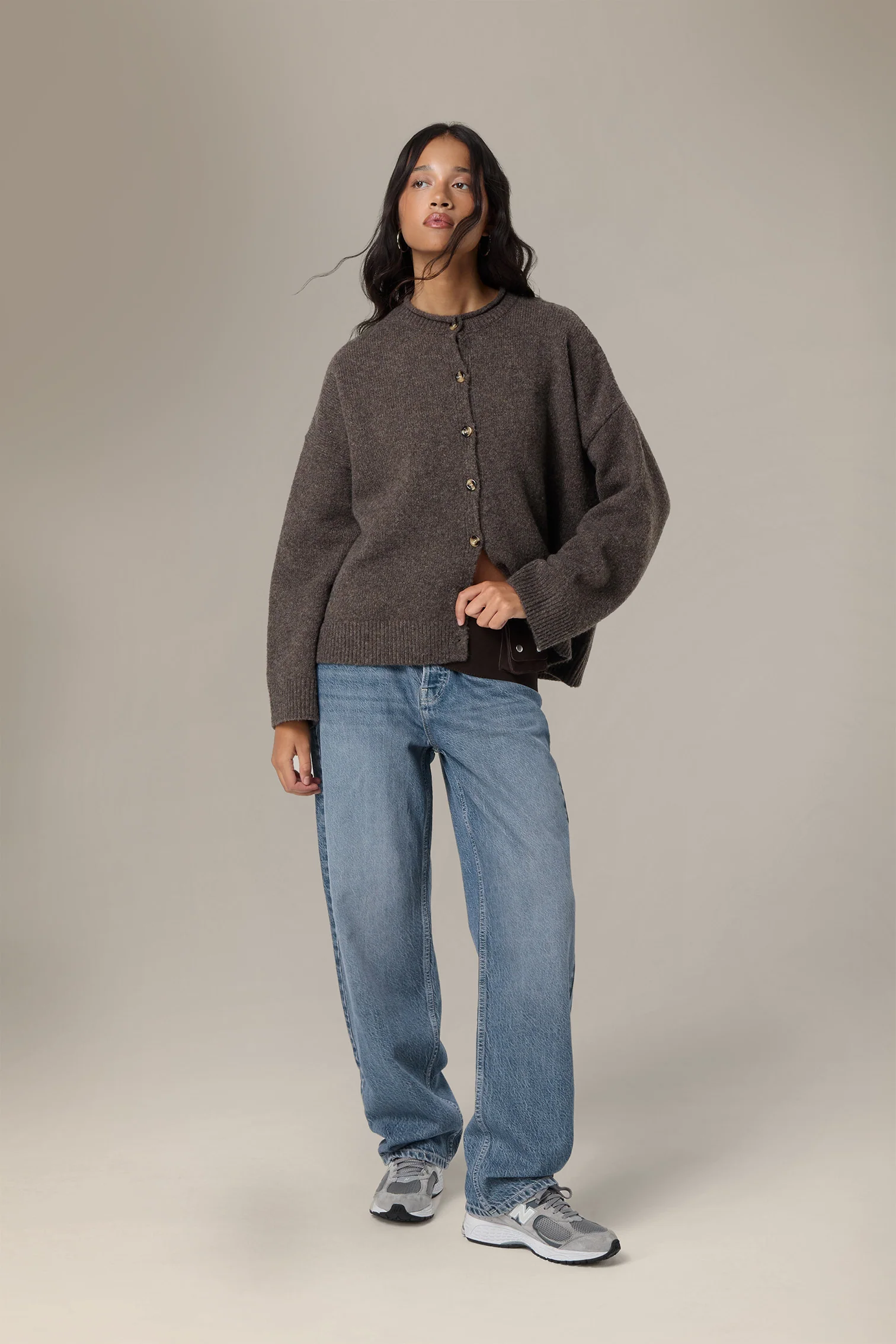 Jones Cardigan in Chocolate Brown - Image 7