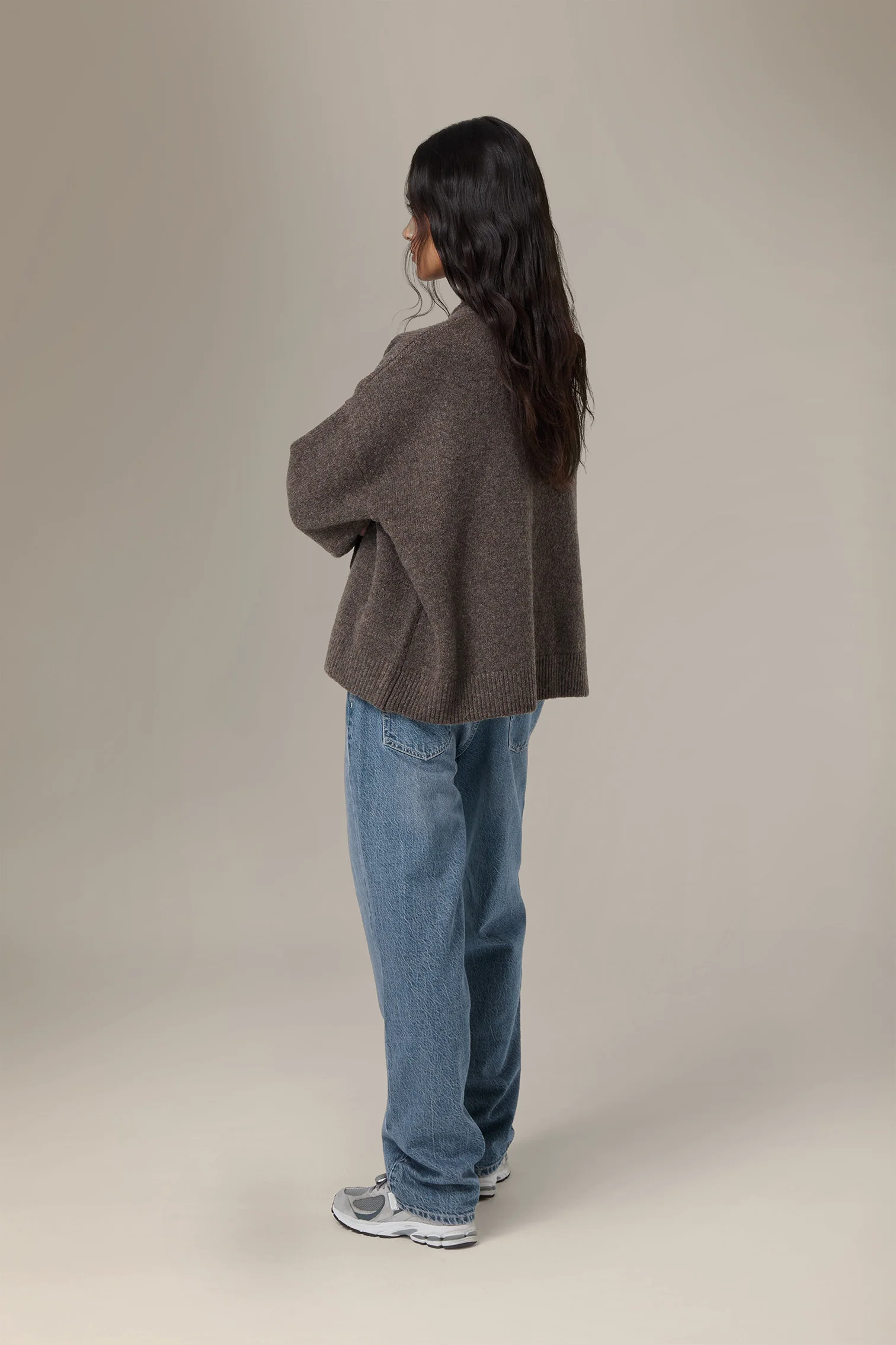 Jones Cardigan in Chocolate Brown - Image 8