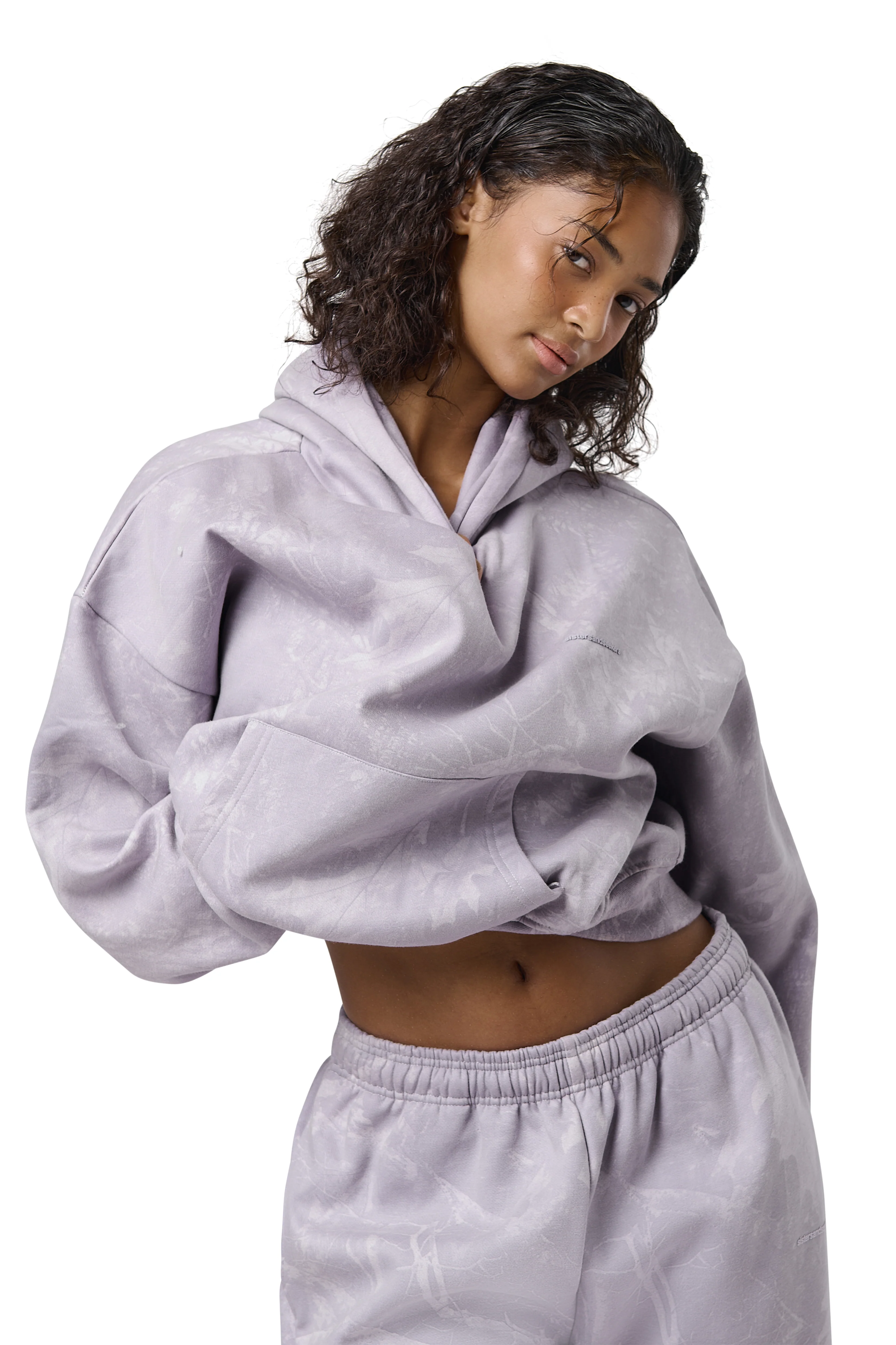 Ranch Shrunken Hoodie in Lilac - Image 7