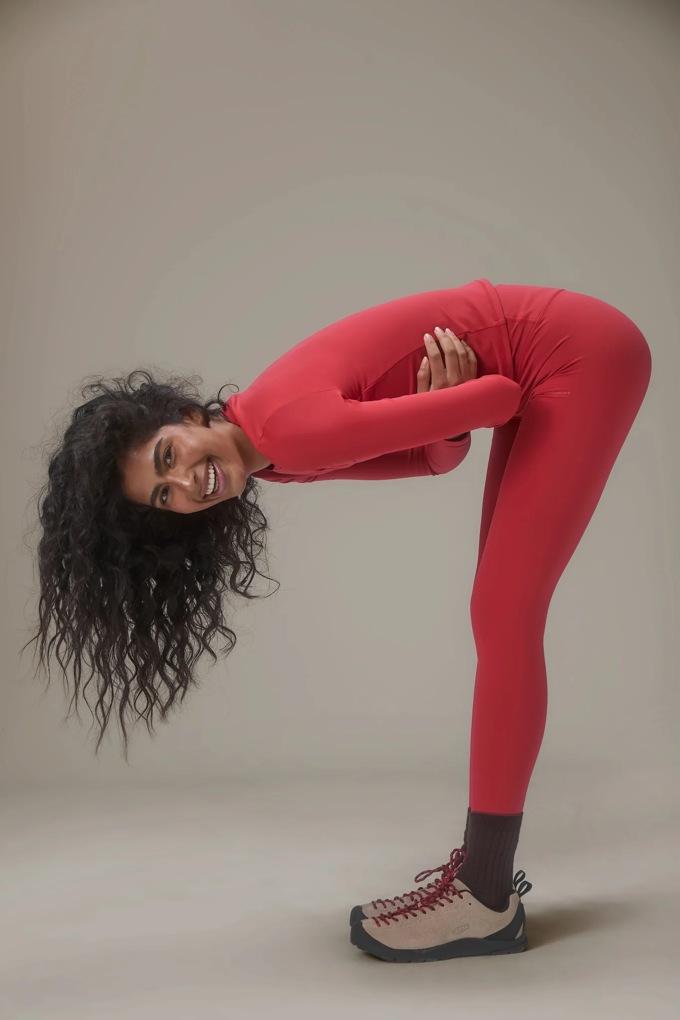 Soft Active Leggings in Red - Image 6