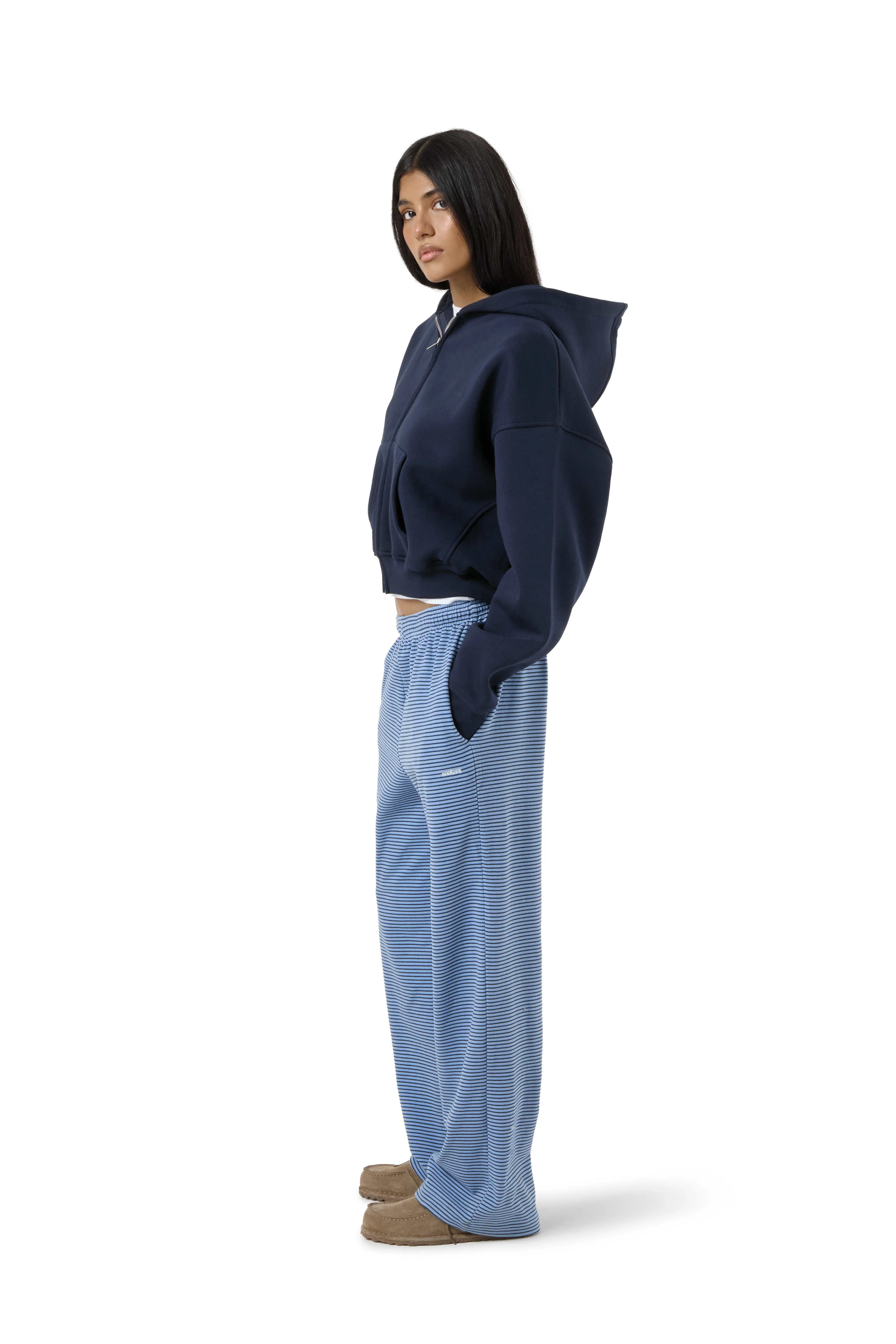 Seekers 99 Shrunken Zip Up in Navy - Image 3