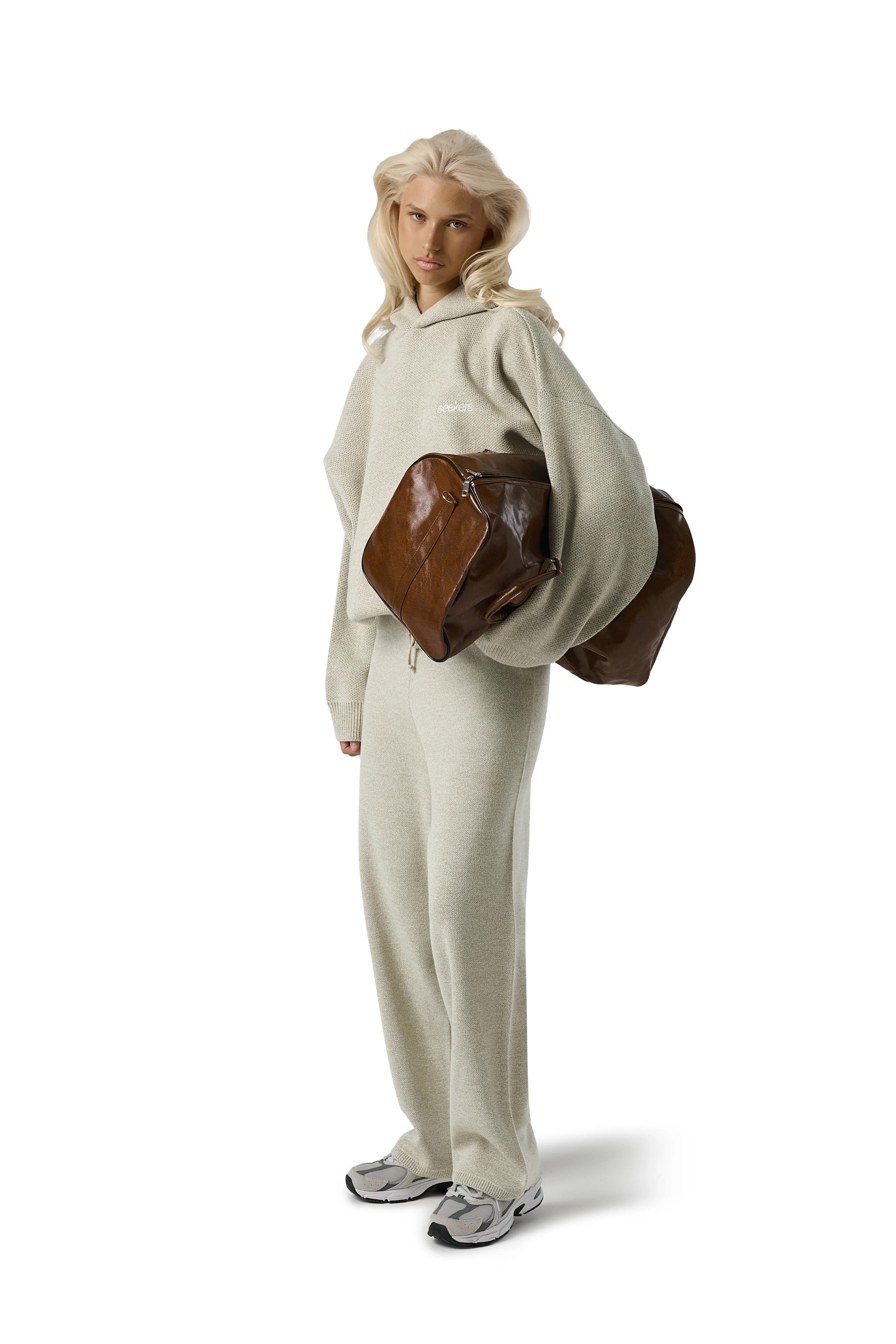 Seekers Knit Hoodie in Husk - Image 3