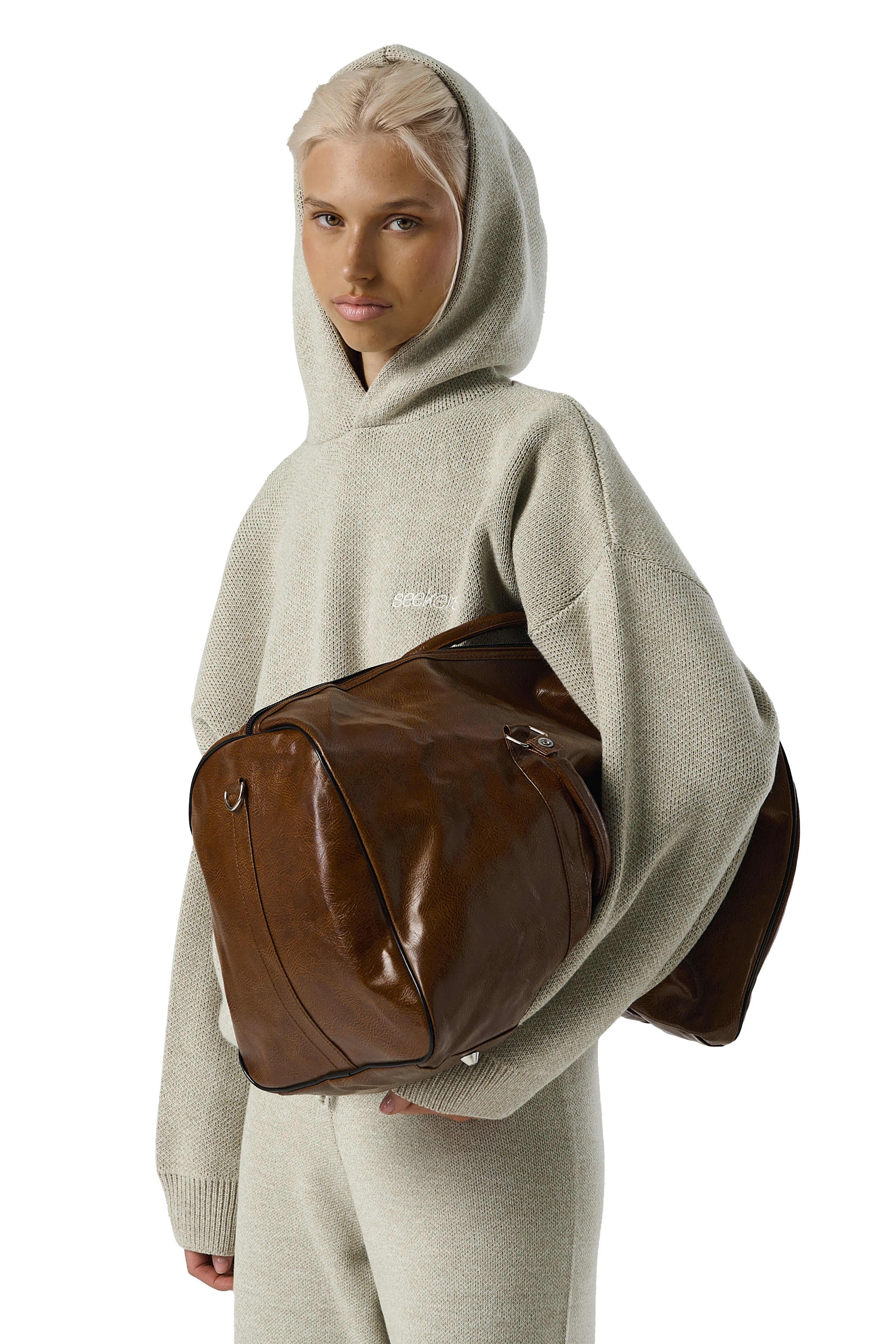 Seekers Knit Hoodie in Husk - Image 8