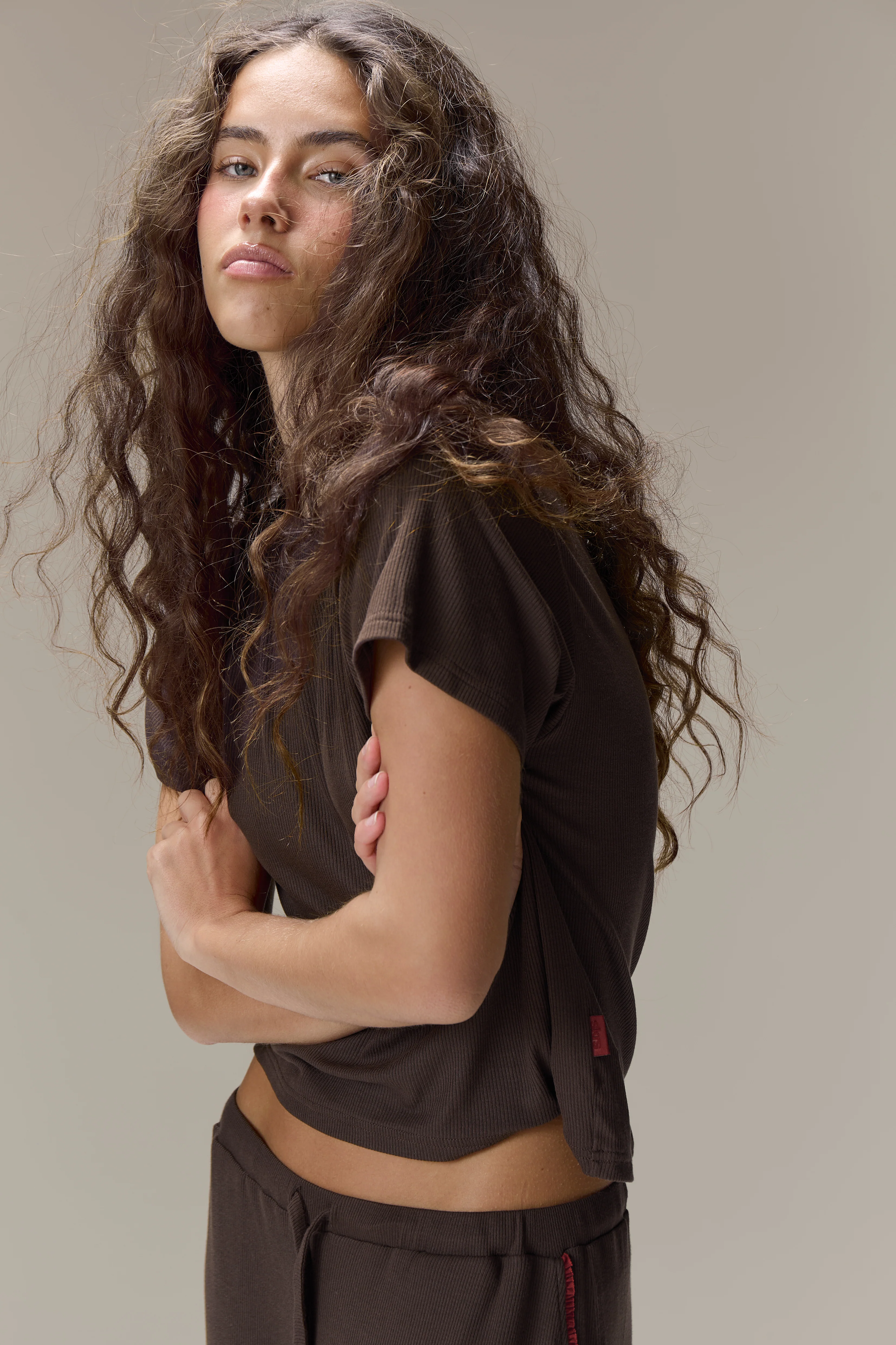 Seekers Sleepwear Modal Jersey Tee in Brown - Image 4