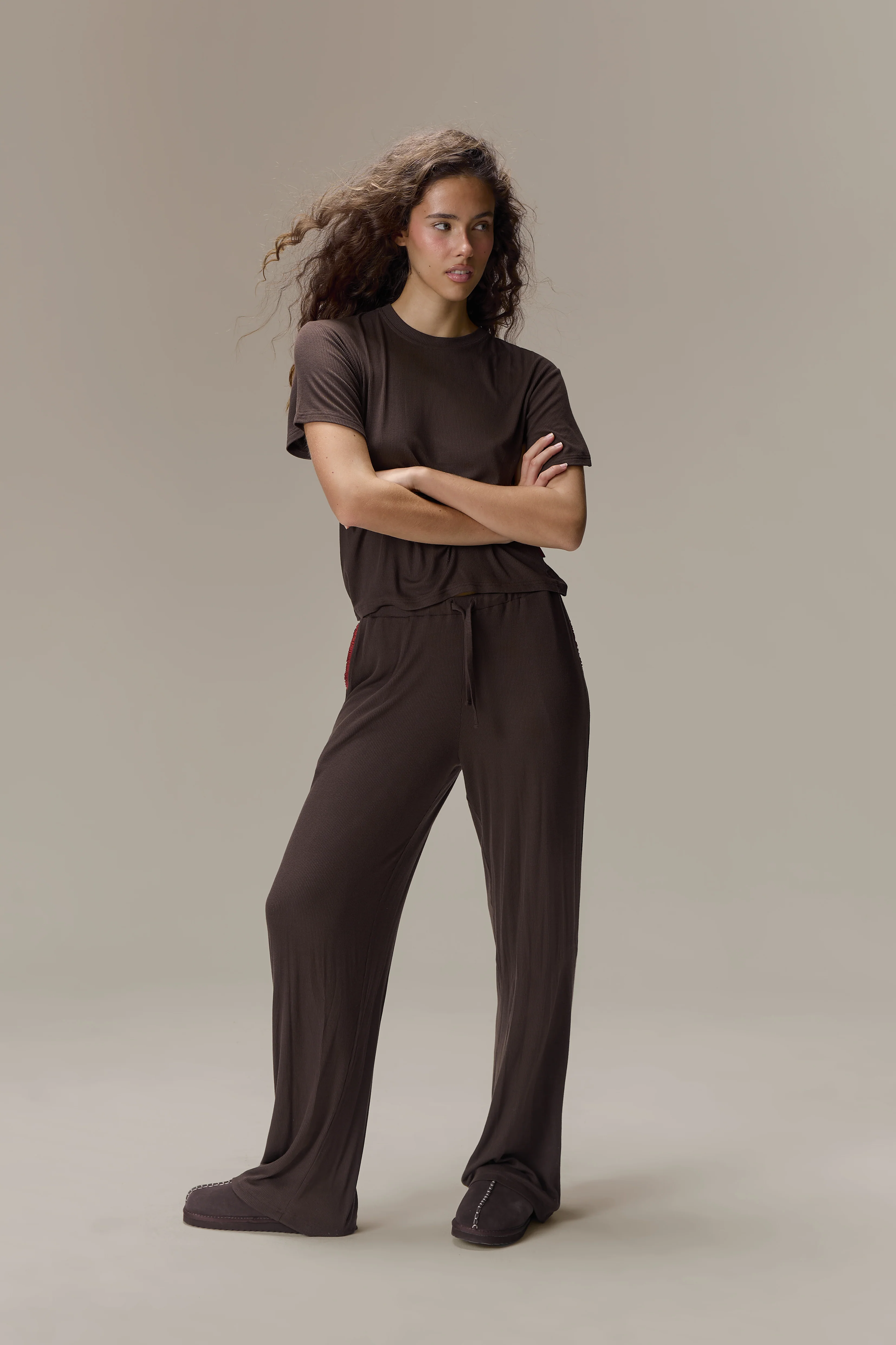 Seekers Sleepwear Modal Jersey Pants in Brown - Image 5