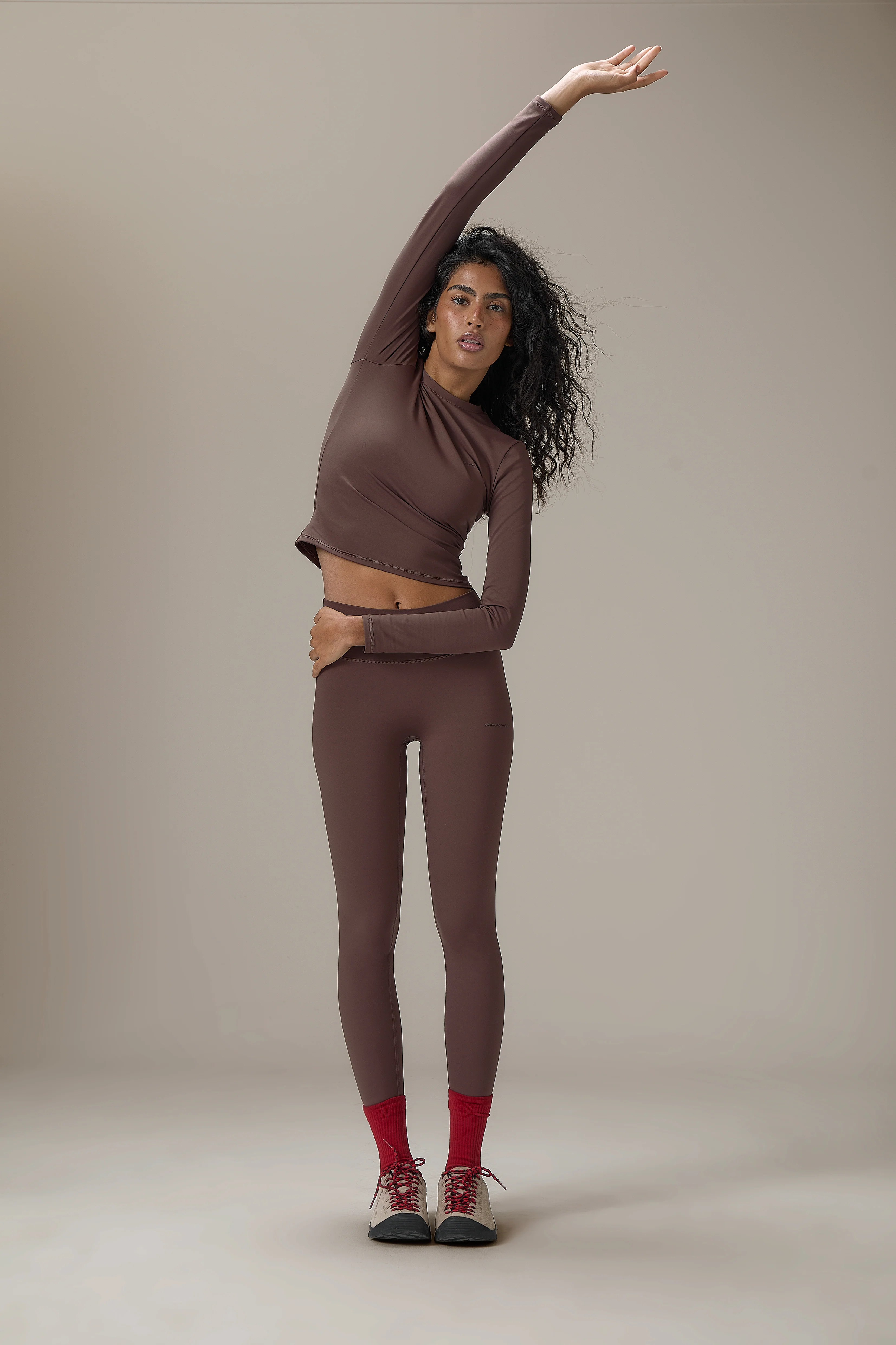 Soft Active Legging in Brown - Image 5