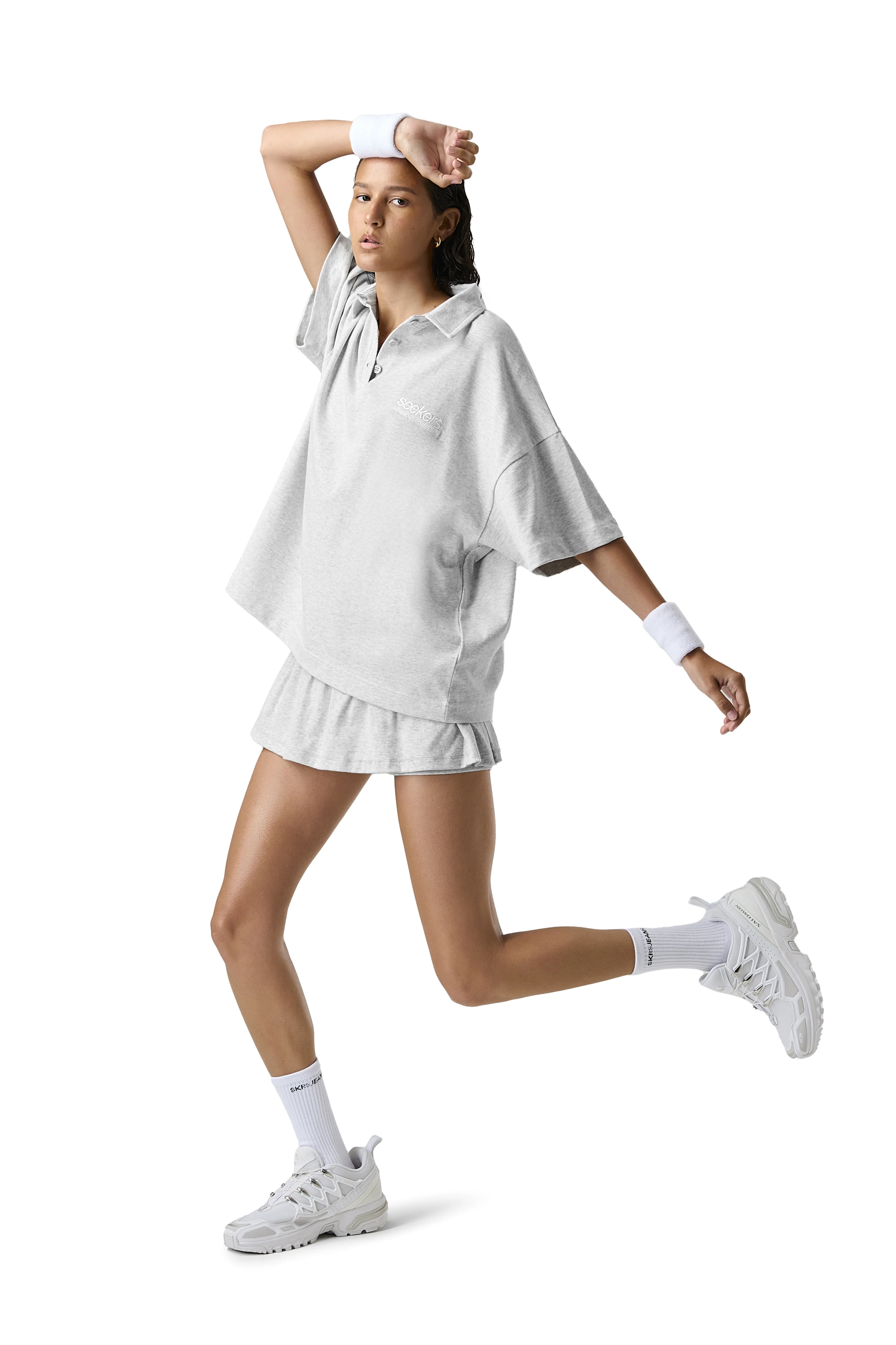 Sommar Mini Skirt in Heather Grey - Image 4