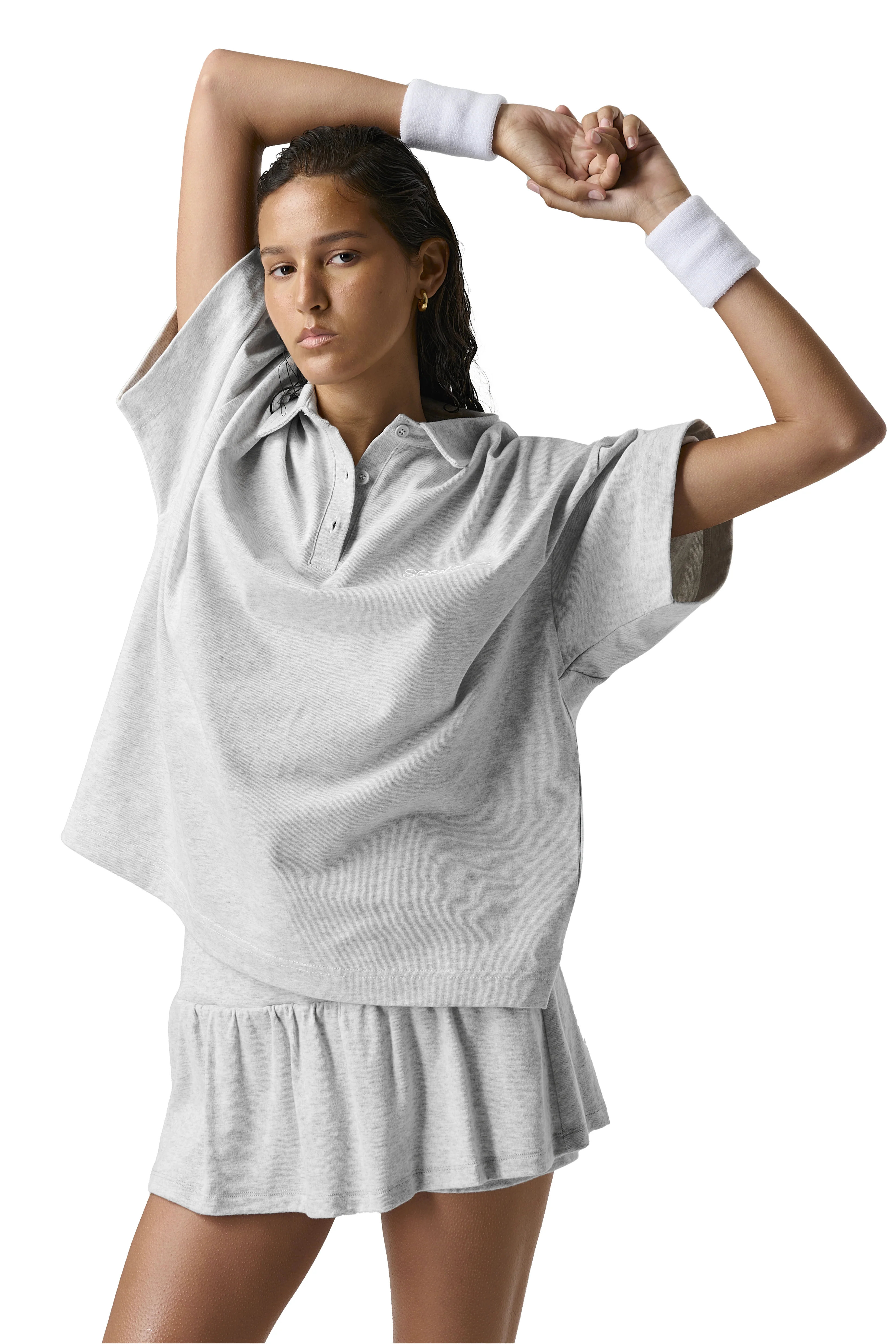 Sommar Mini Skirt in Heather Grey - Image 5