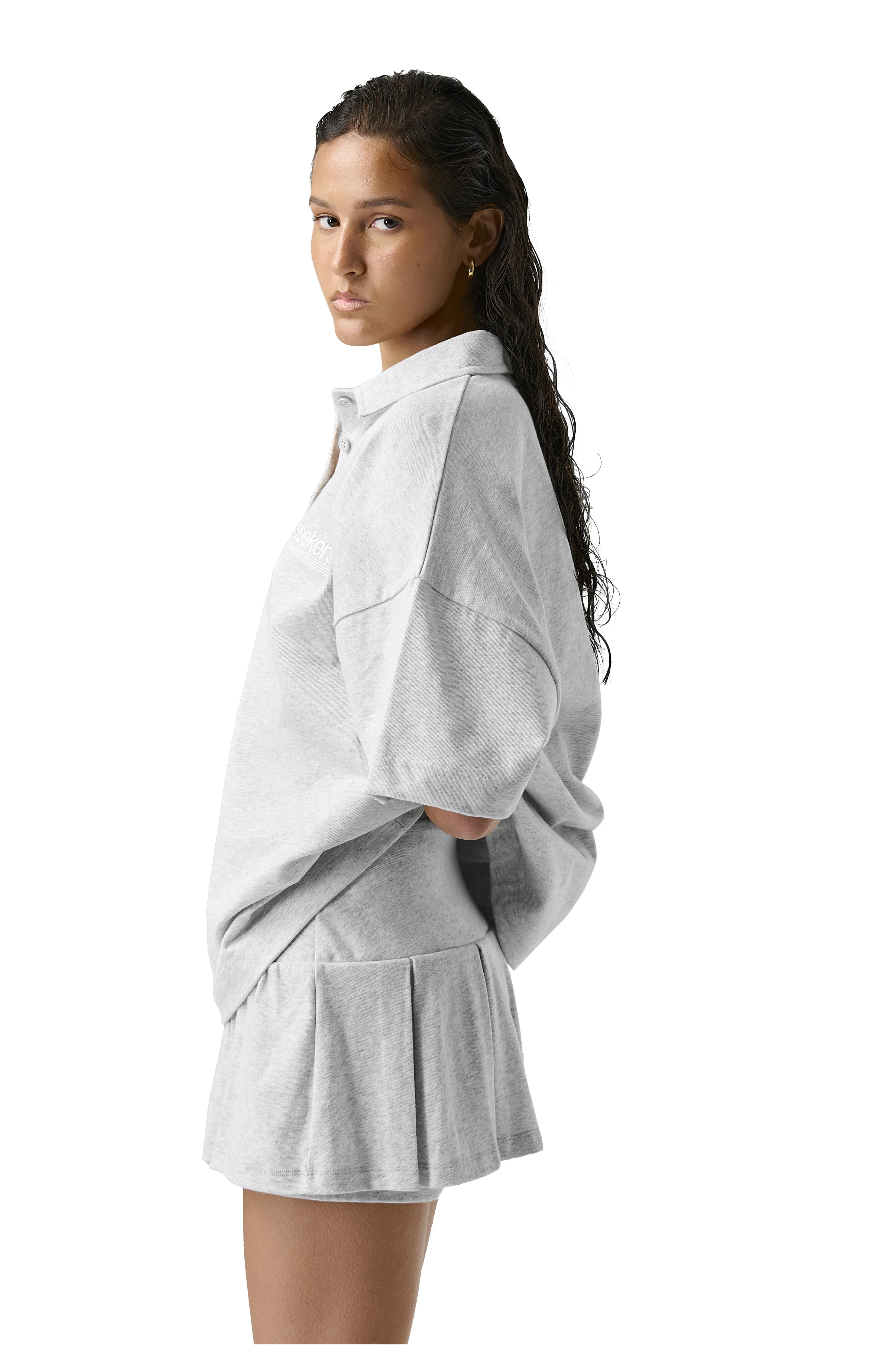 Sommar Mini Skirt in Heather Grey - Image 6