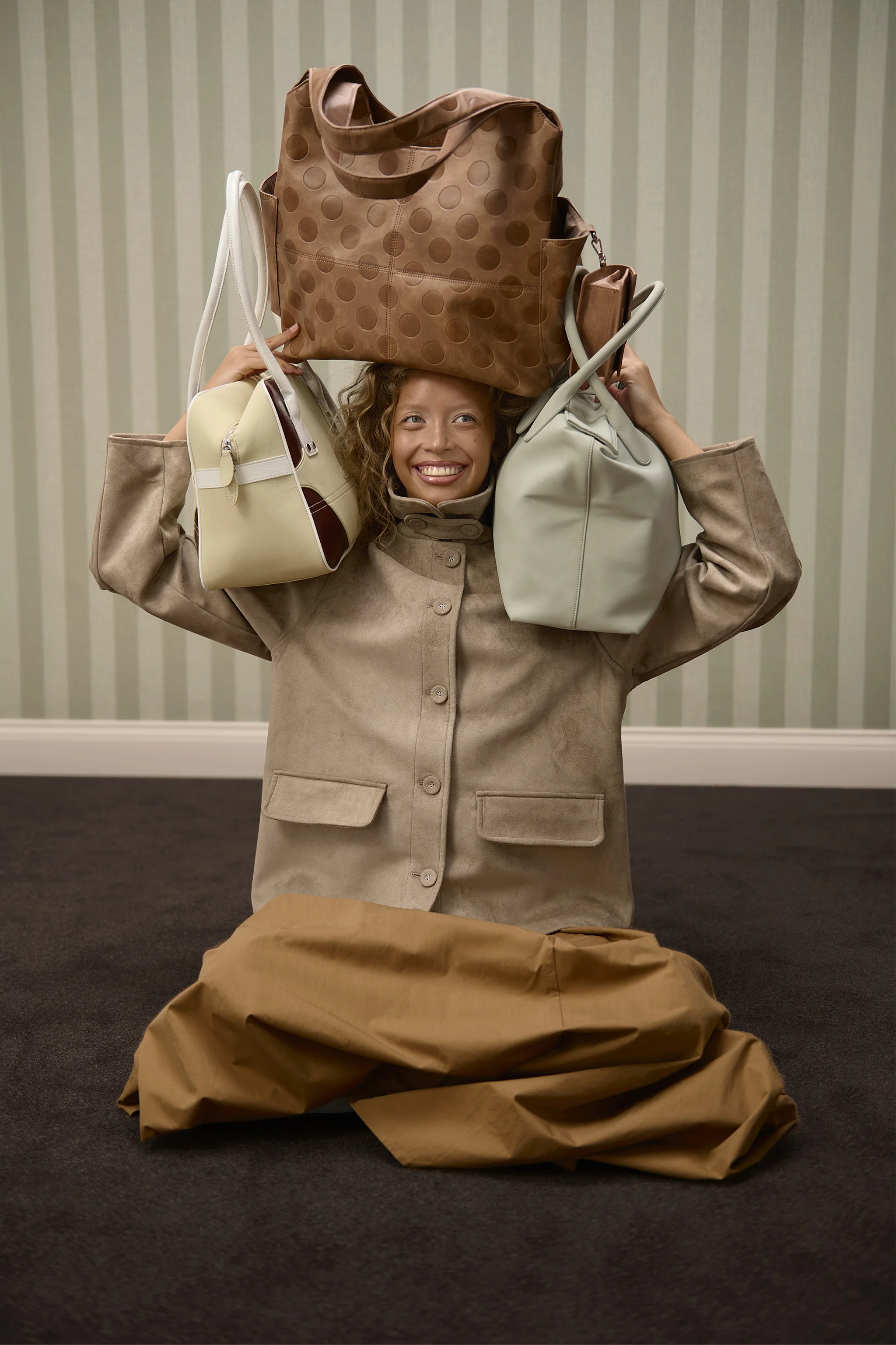 Elmer Faux Suede Button Jacket in Tan - Image 4