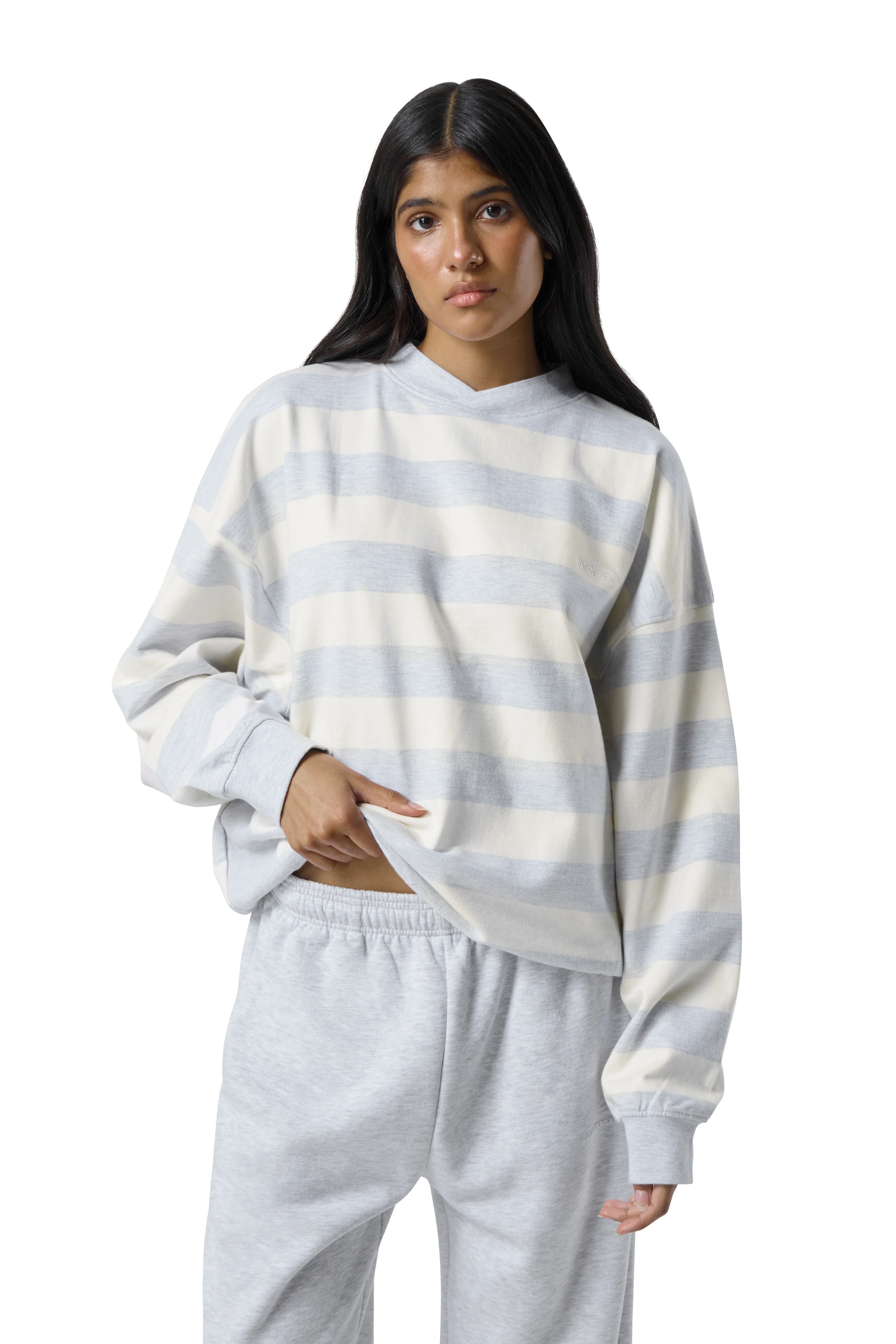 Sully Yellow Stripe Marl Sweatshirt - Image 5