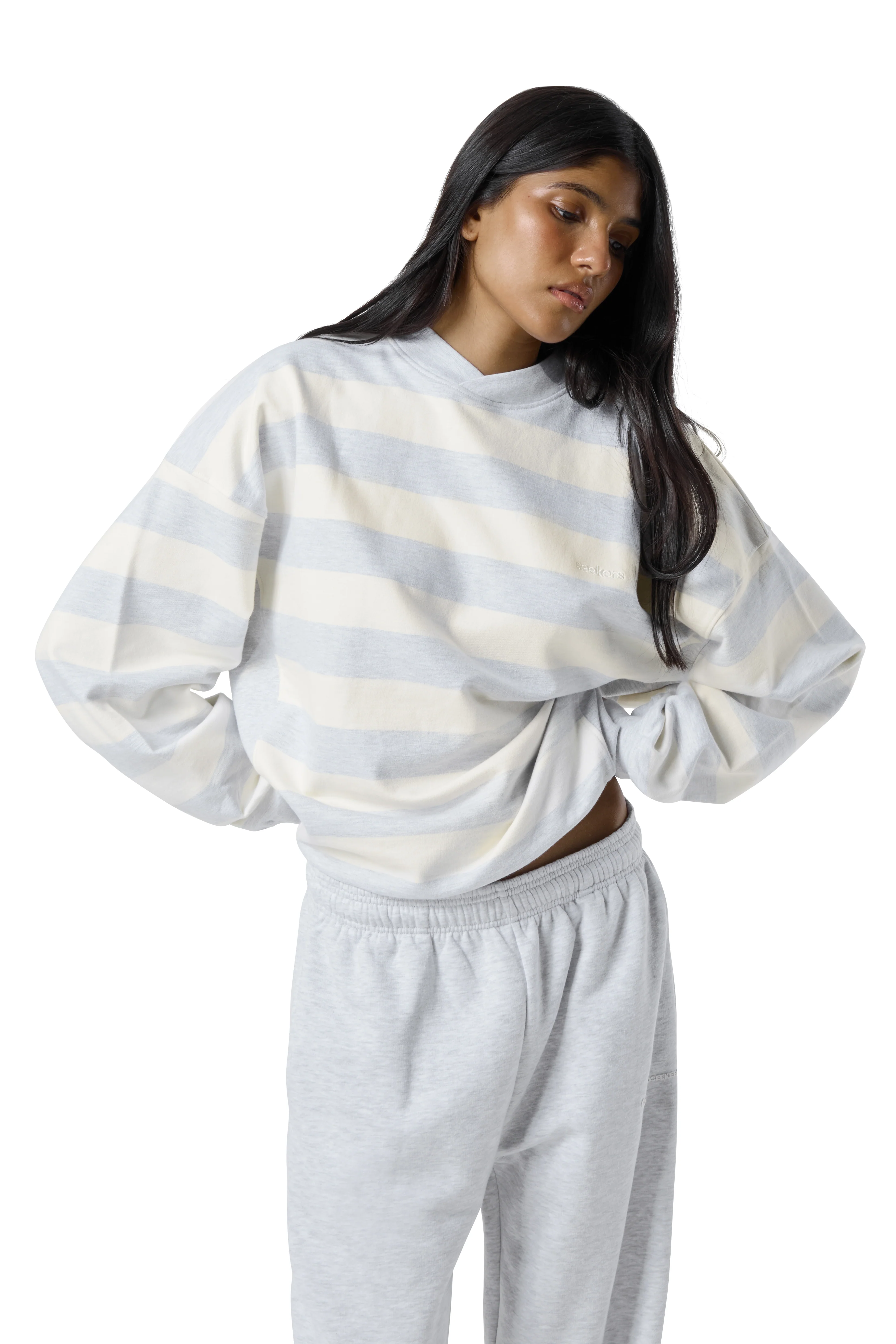 Sully Yellow Stripe Marl Sweatshirt - Image 6