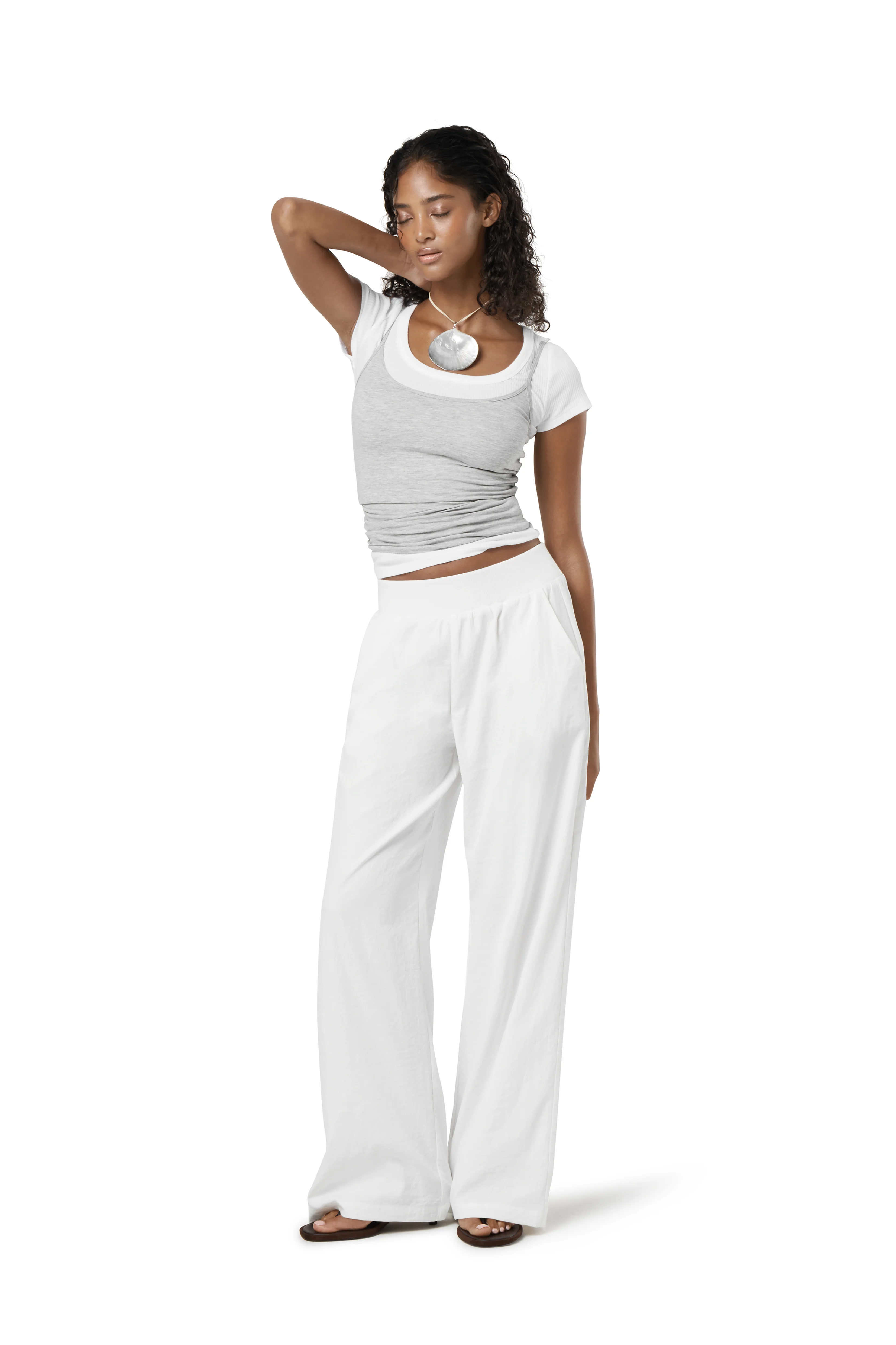 Sway Lightweight Pant in White - Image 4