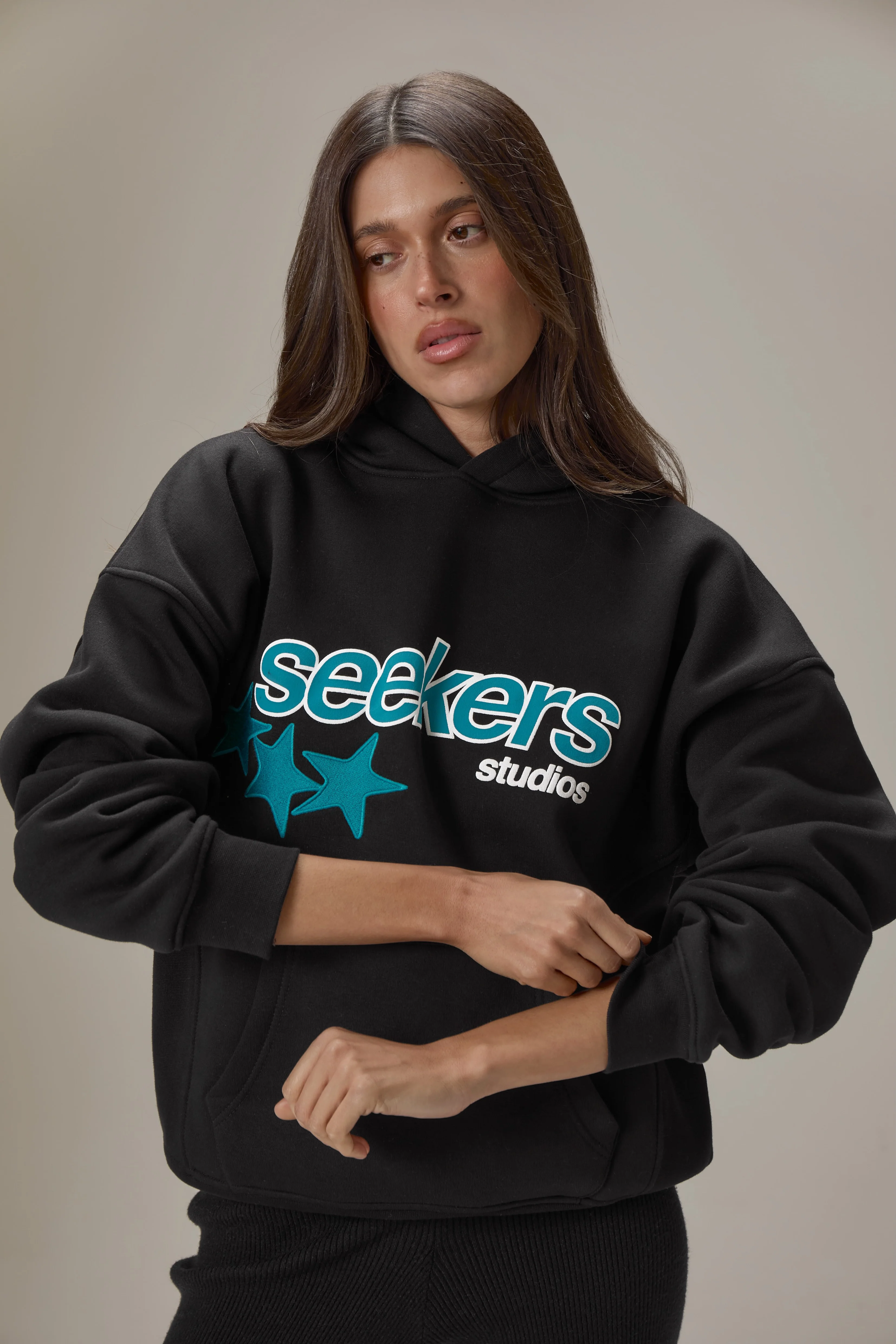 Seekers Starjump Hoodie in Black - Image 3