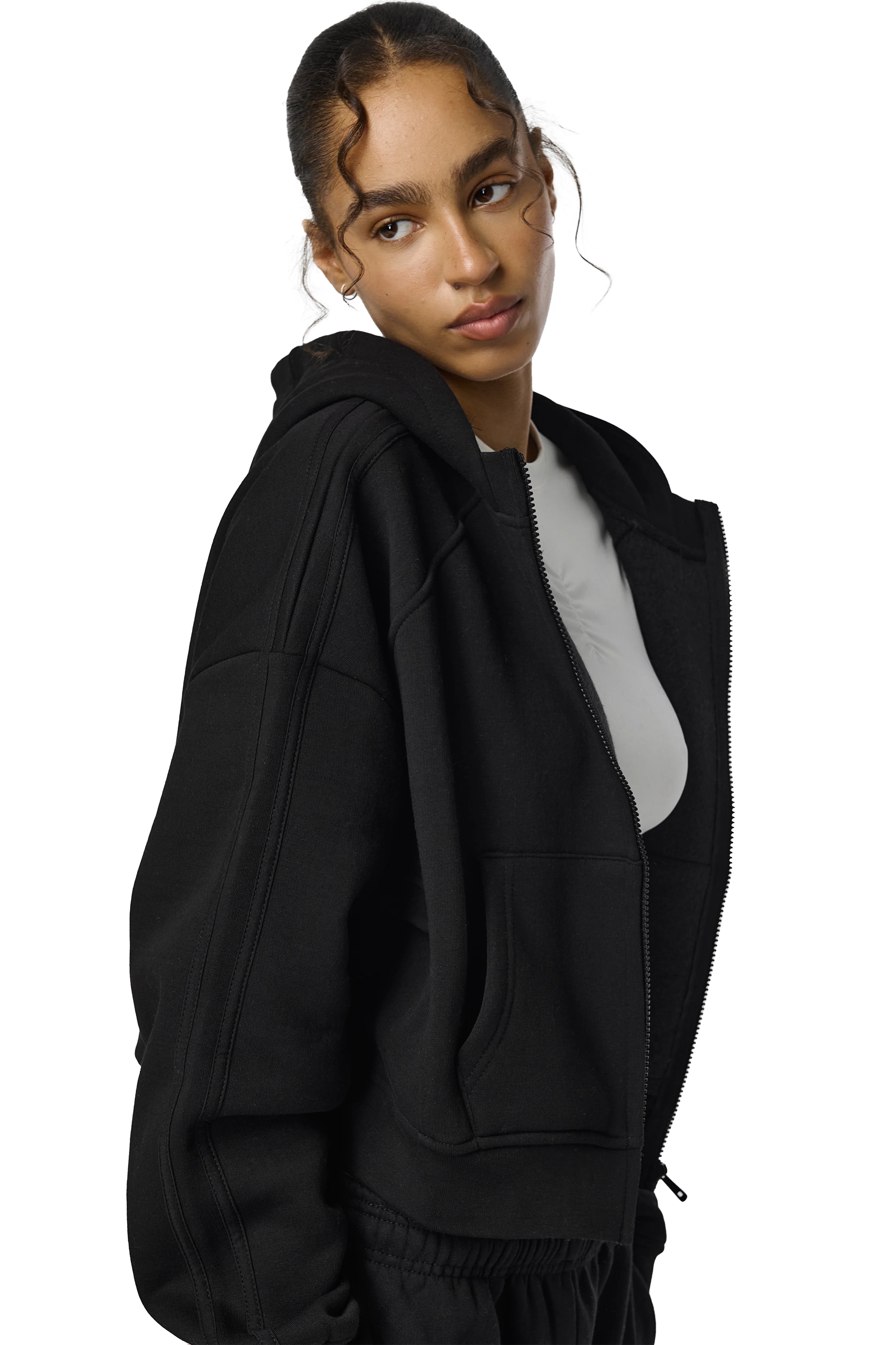 Trademark Boxy Zip Up in Road - Image 3