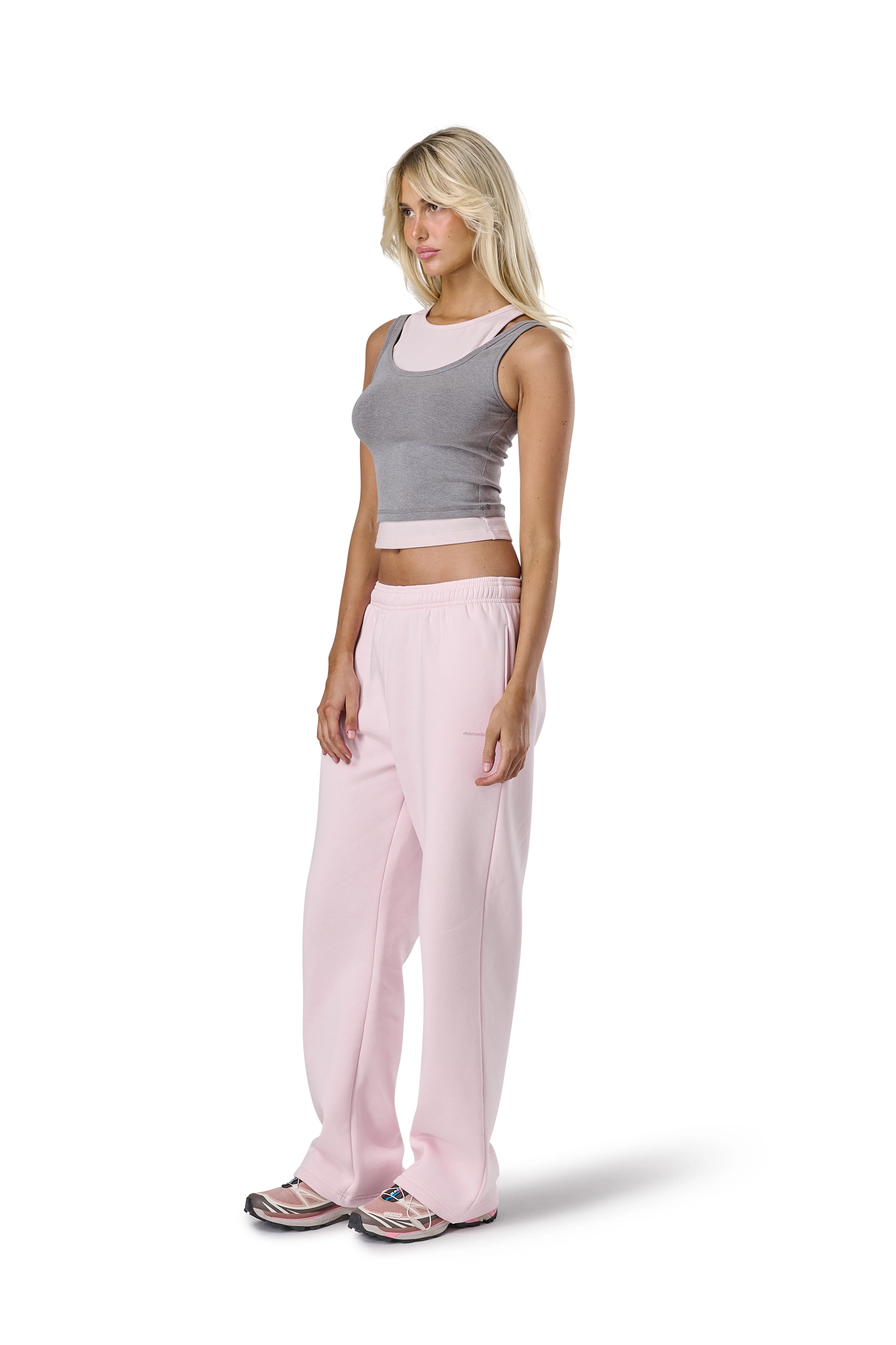 Trademark Wide Leg Sweatpants in Bunny - Image 4