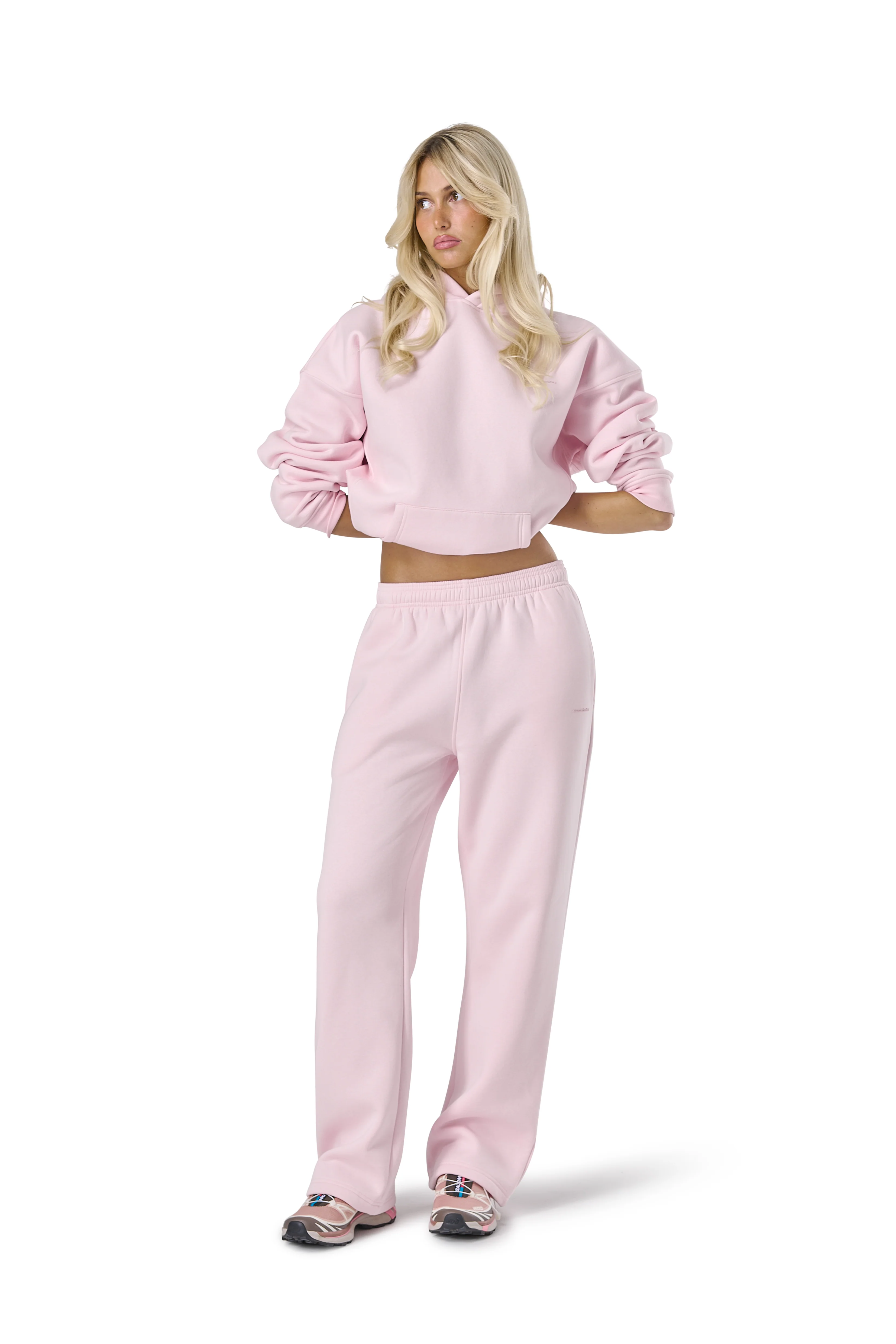 Trademark Wide Leg Sweatpants in Bunny - Image 5