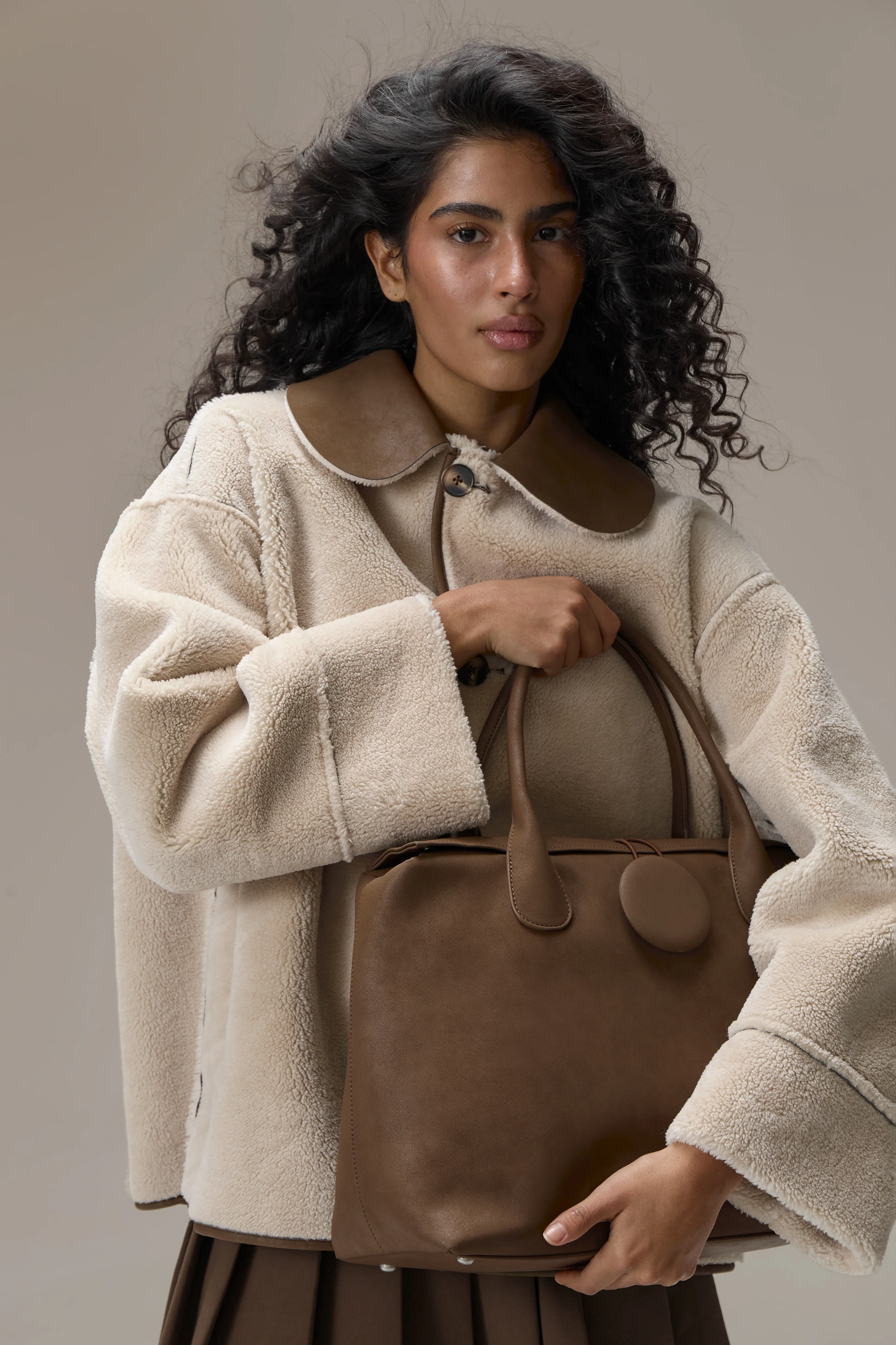 Tully Reversible Coat in Brown Bear - Image 4